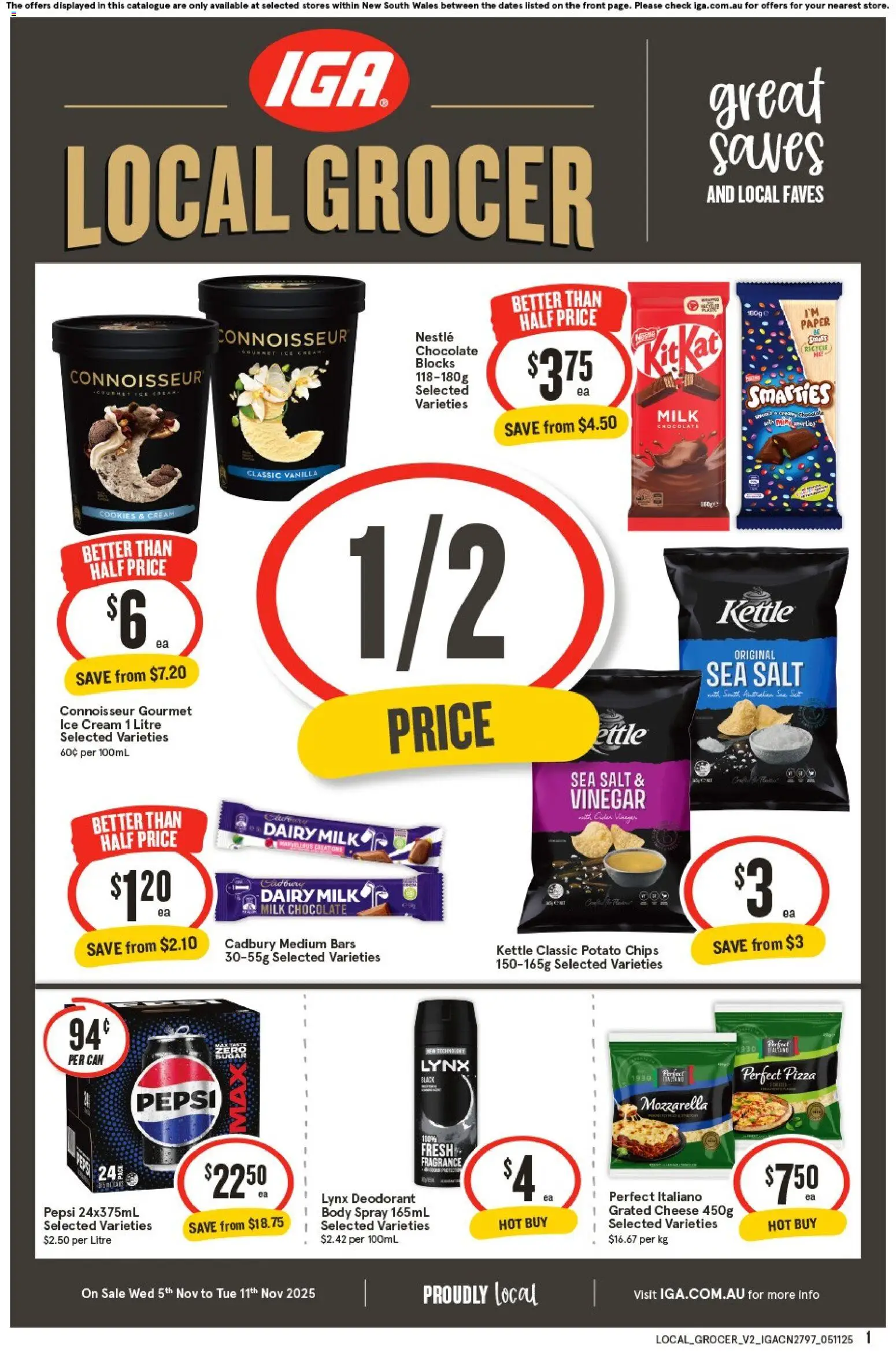 IGA Local Grocer NSW - page 1- valid from 05/11/2025