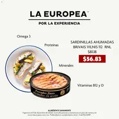 La Europea catálogo Sardinillas ahumadas Brivais Vilnis  válido desde 27/11/2025
