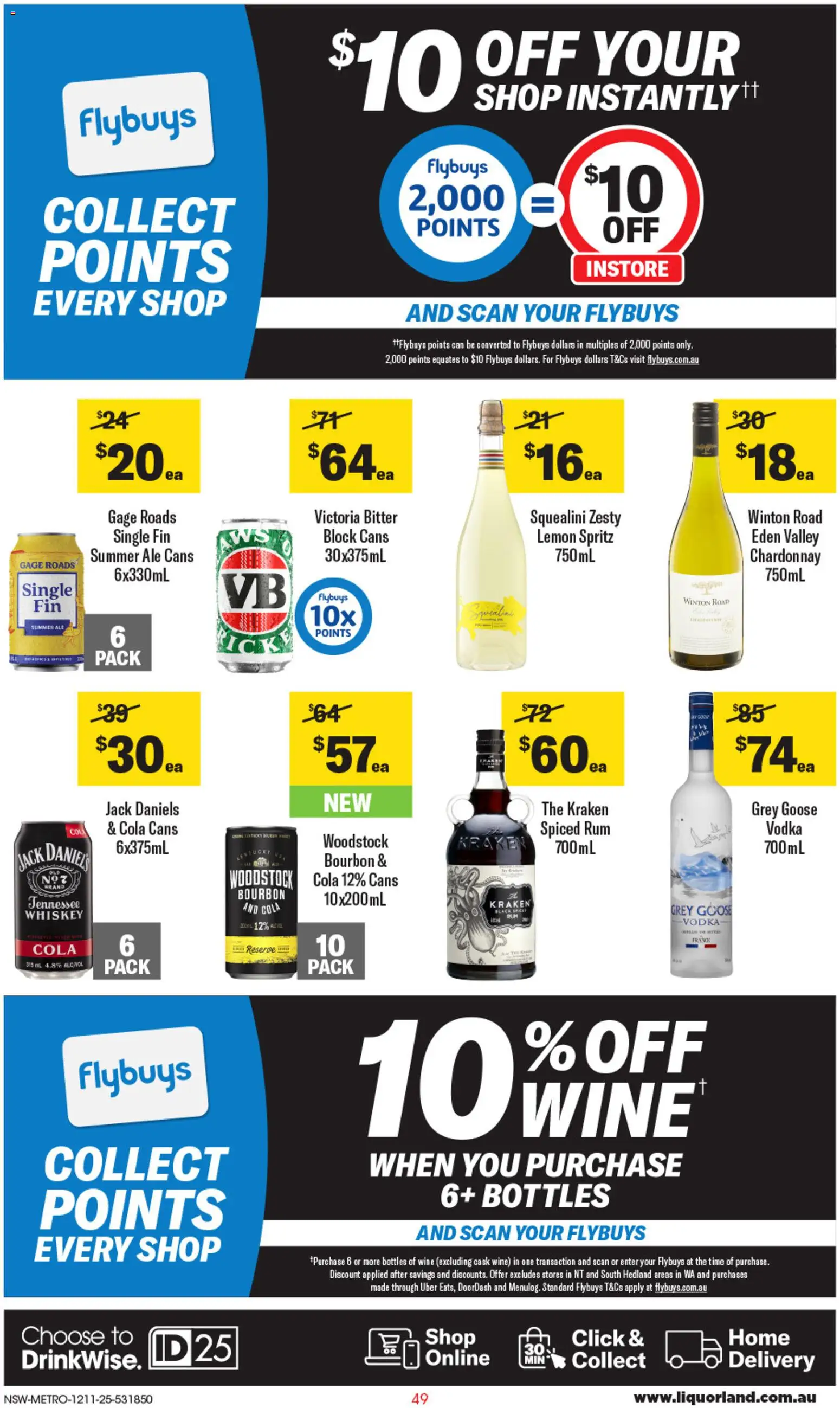 Liquorland  Catalogue  - page 2- valid from 12/11/2025