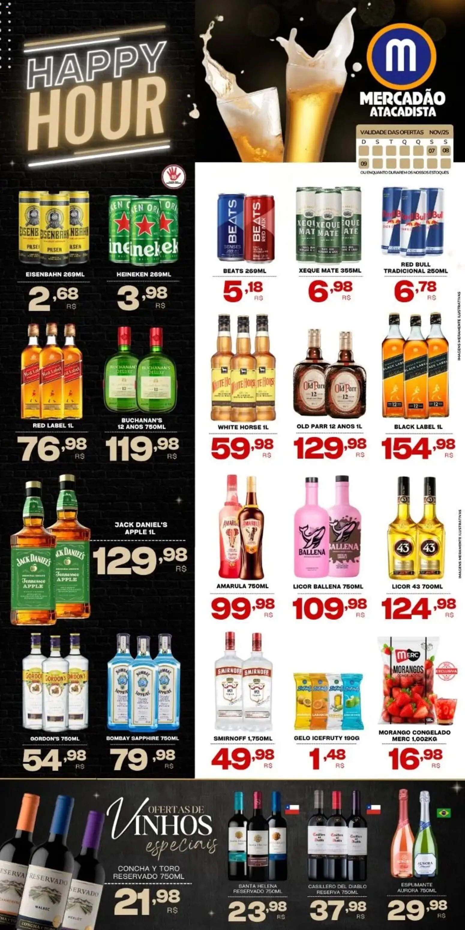 Mercadão Atacadista - Ofertas Happy Hour - página 1- válido a partir de 07/11/2025
