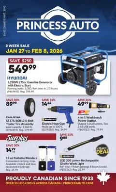 Preview Princess Auto - 2 Week Sale! valid from Jan 27, 2026