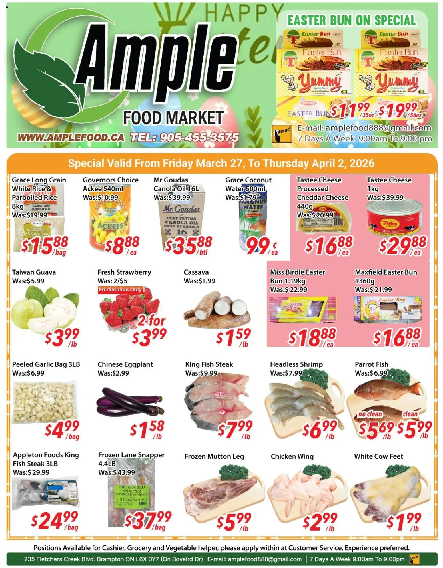 Ample Food Market weekly flyer / circulaire - page 1- valid from Mar 27, 2026