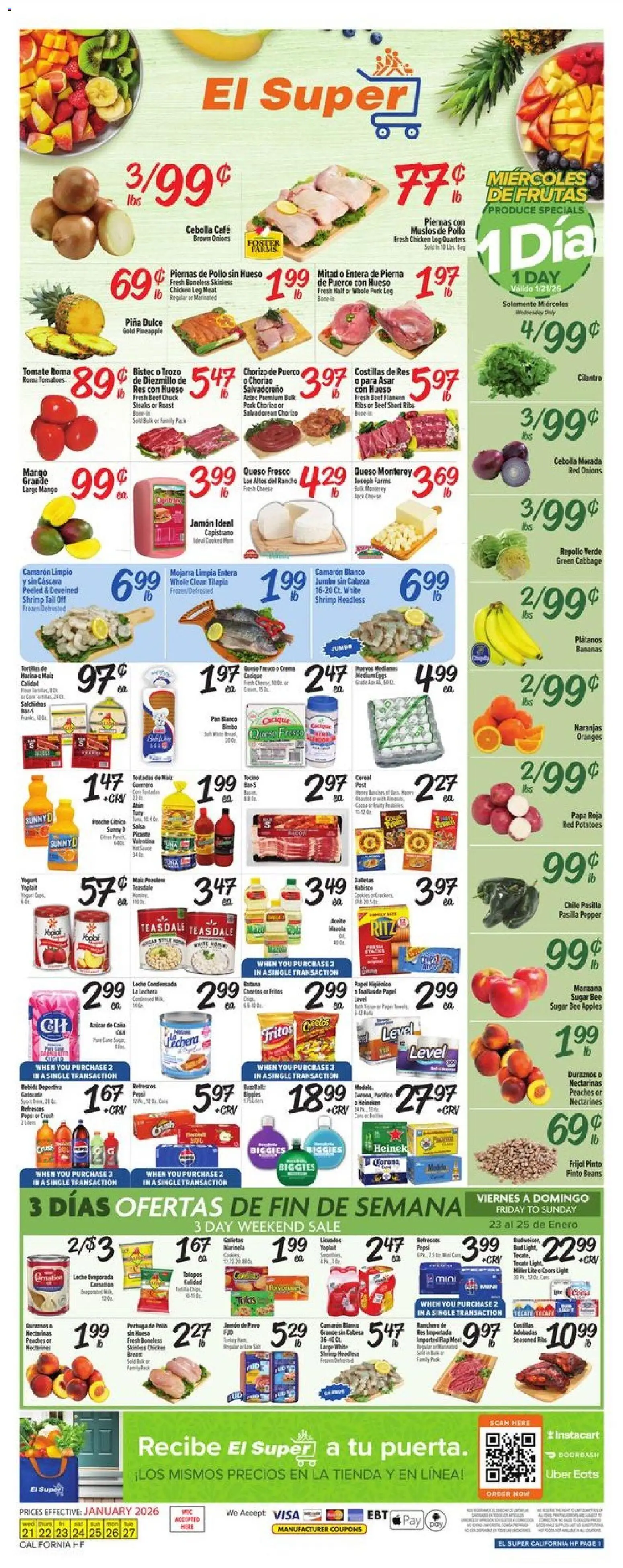 El Super Weekly Ad - CA - page 1- valid from 01/21/2026