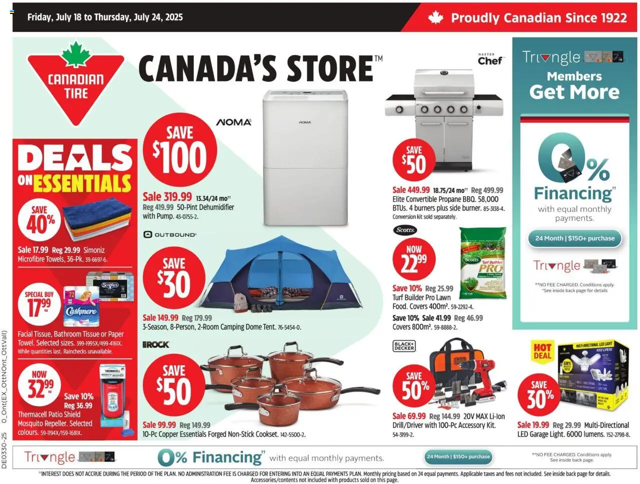 Canadian Tire weekly flyer / circulaire - page 1- valid from Jul 18, 2025
