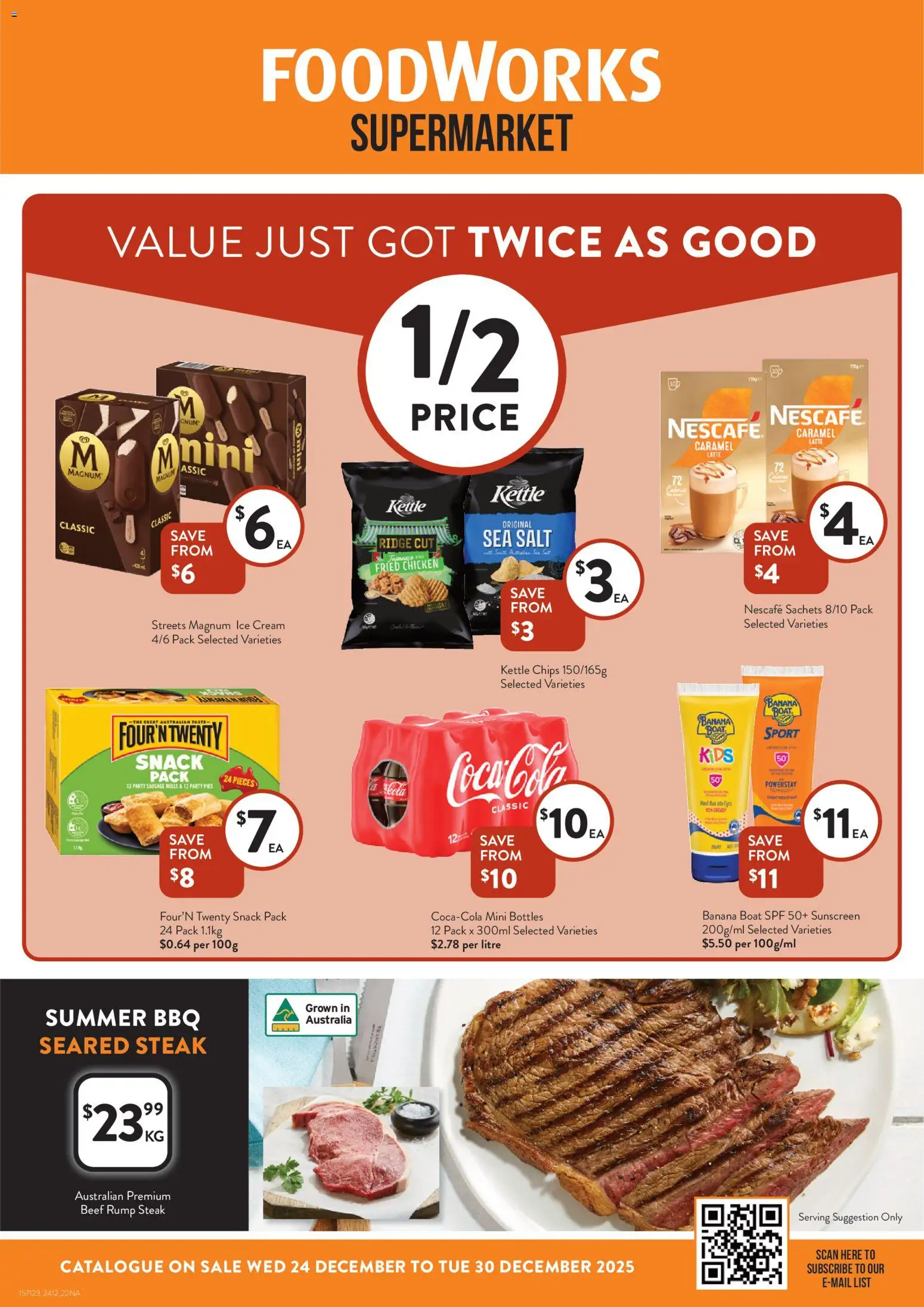 Foodworks  Catalogue  - page 1- valid from 24/12/2025