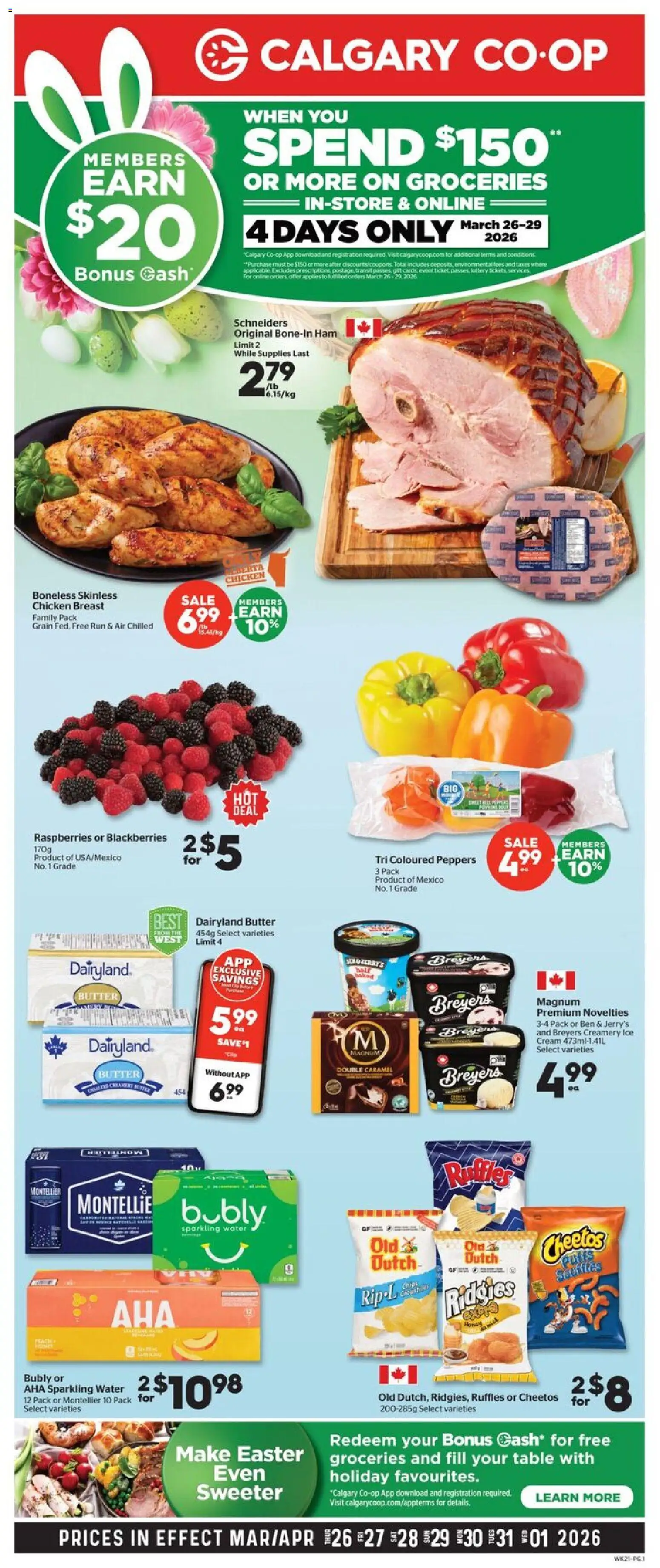 Calgary Co-op weekly flyer / circulaire - page 1- valid from Mar 26, 2026