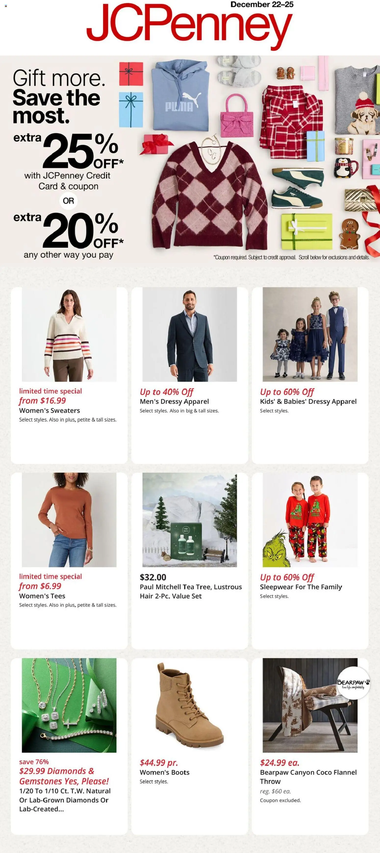 JCPenney Weekly Ad - page 1- valid from 12/22/2025