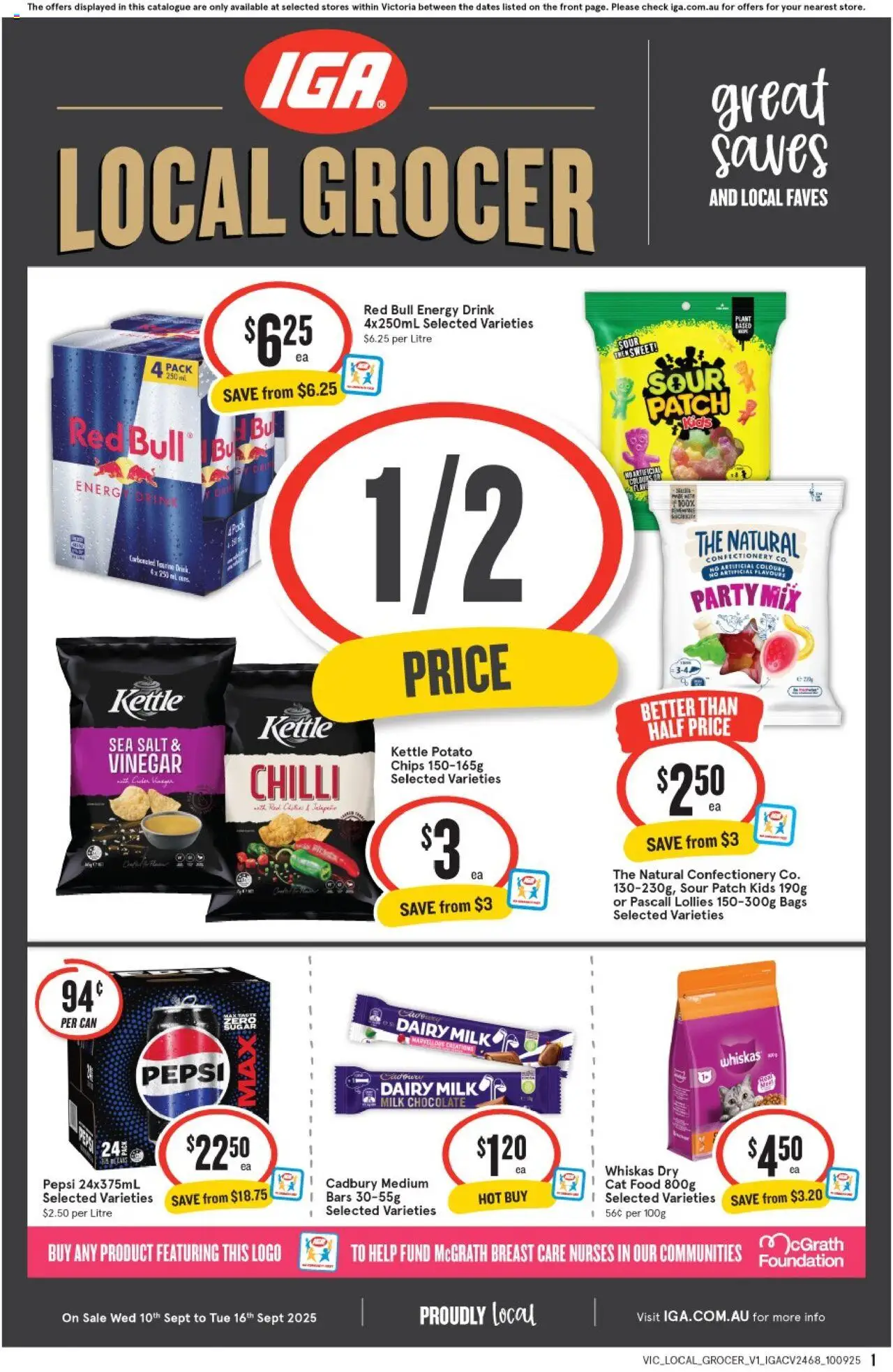 IGA Local Grocer VIC - page 1- valid from 10/09/2025