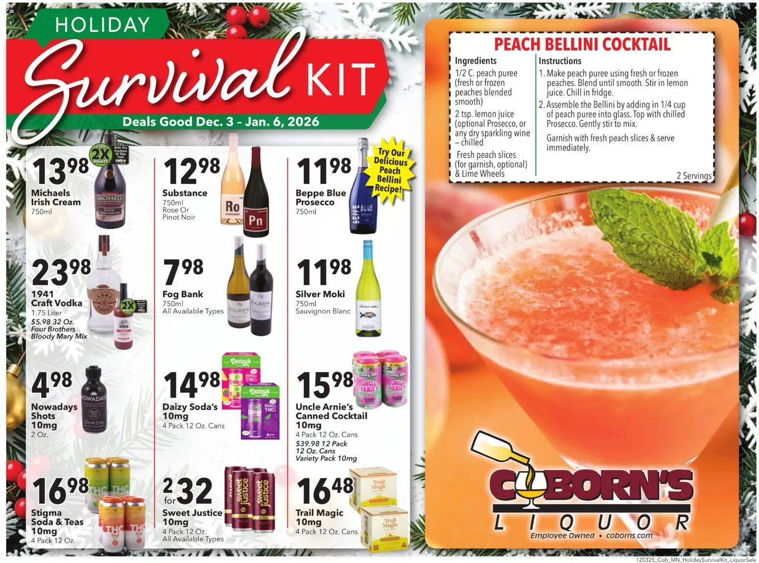 Coborn's Liquor Ad - page 1- valid from 12/02/2025