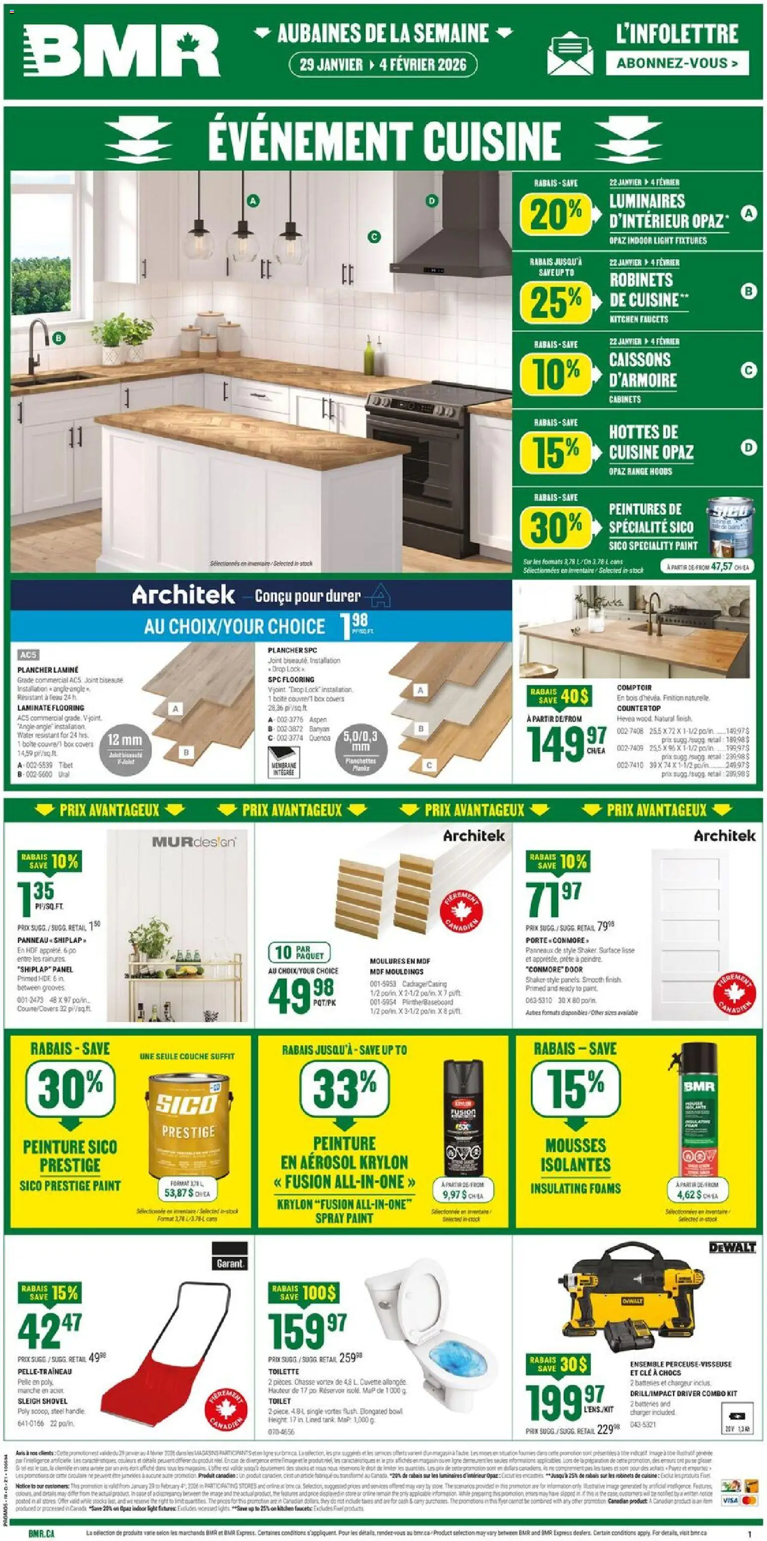 BMR weekly flyer / circulaire - page 1- valid from Jan 29, 2026