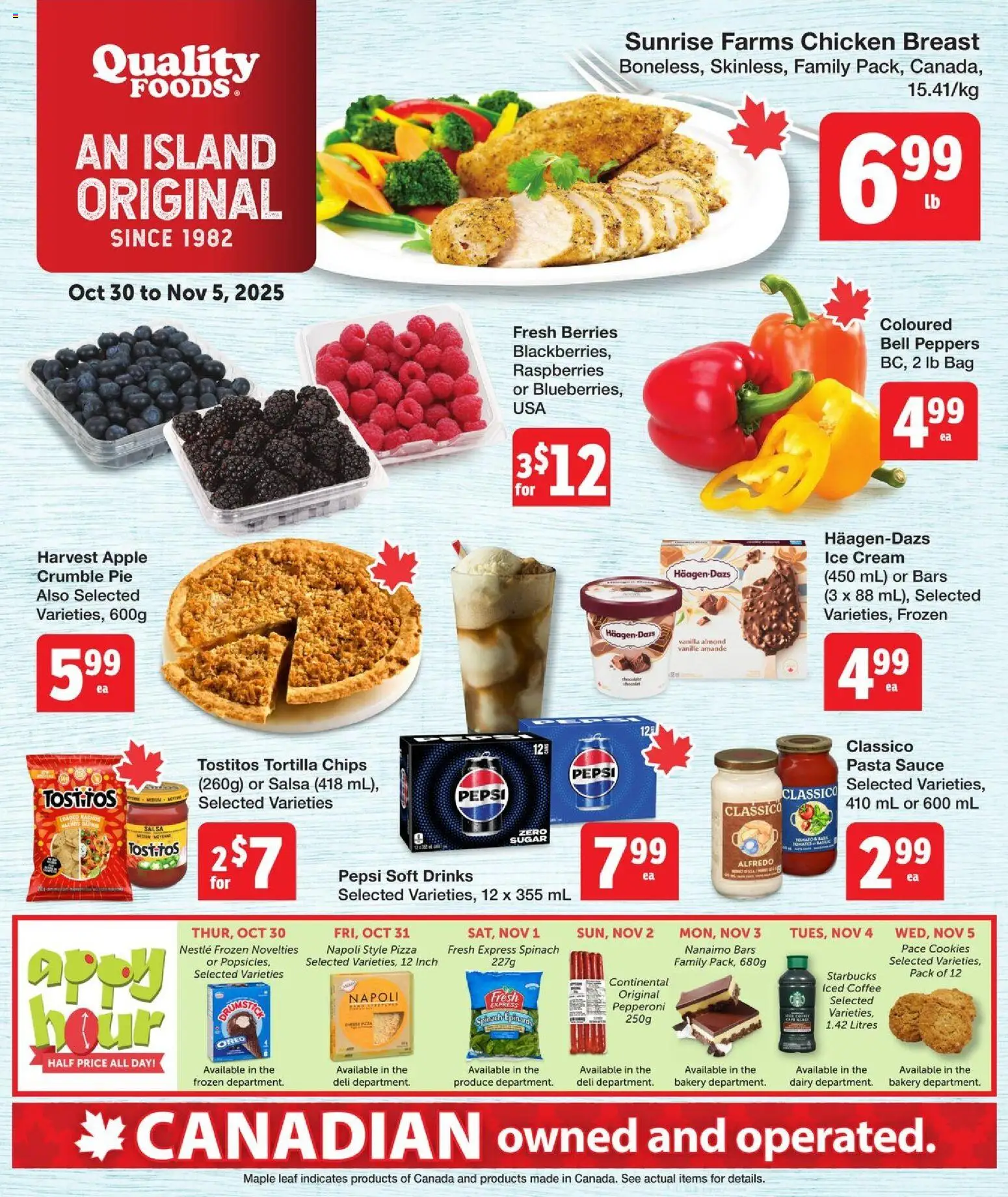 Quality Foods weekly flyer / circulaire - page 1- valid from Oct 30, 2025