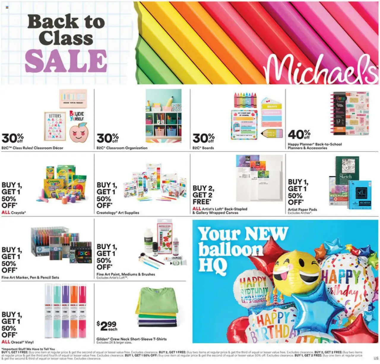 Michaels Weekly Ad - page 1- valid from 07/27/2025