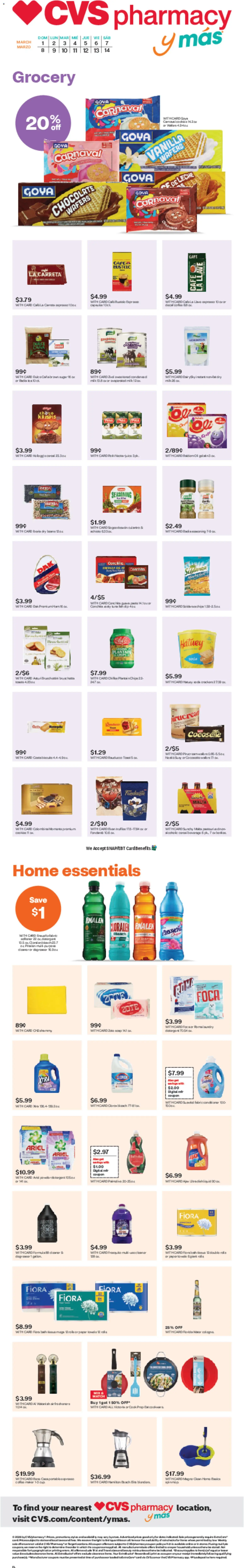 CVS Pharmacy y más - page 1- valid from 03/01/2026