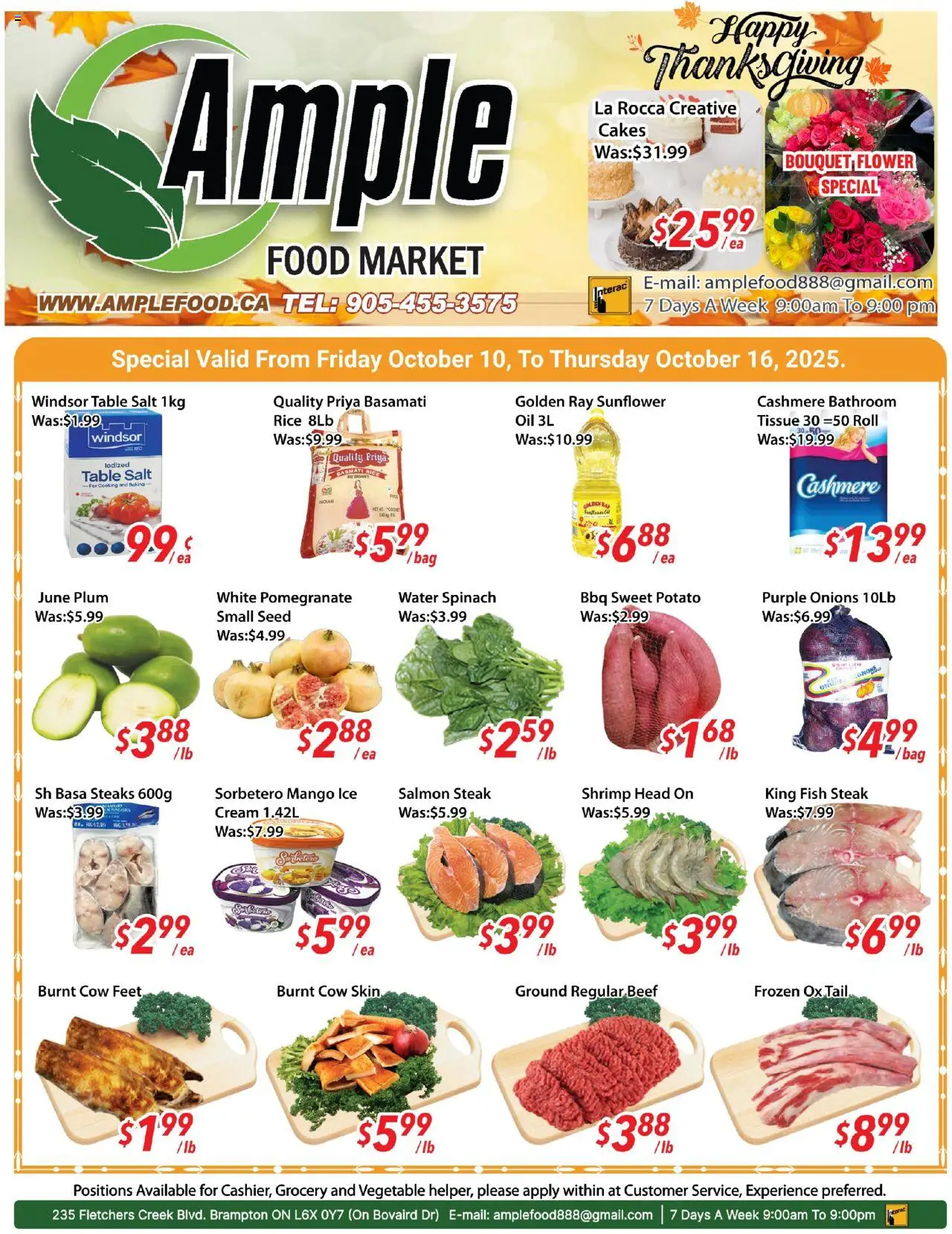 Ample Food Market weekly flyer / circulaire - page 1- valid from Oct 10, 2025