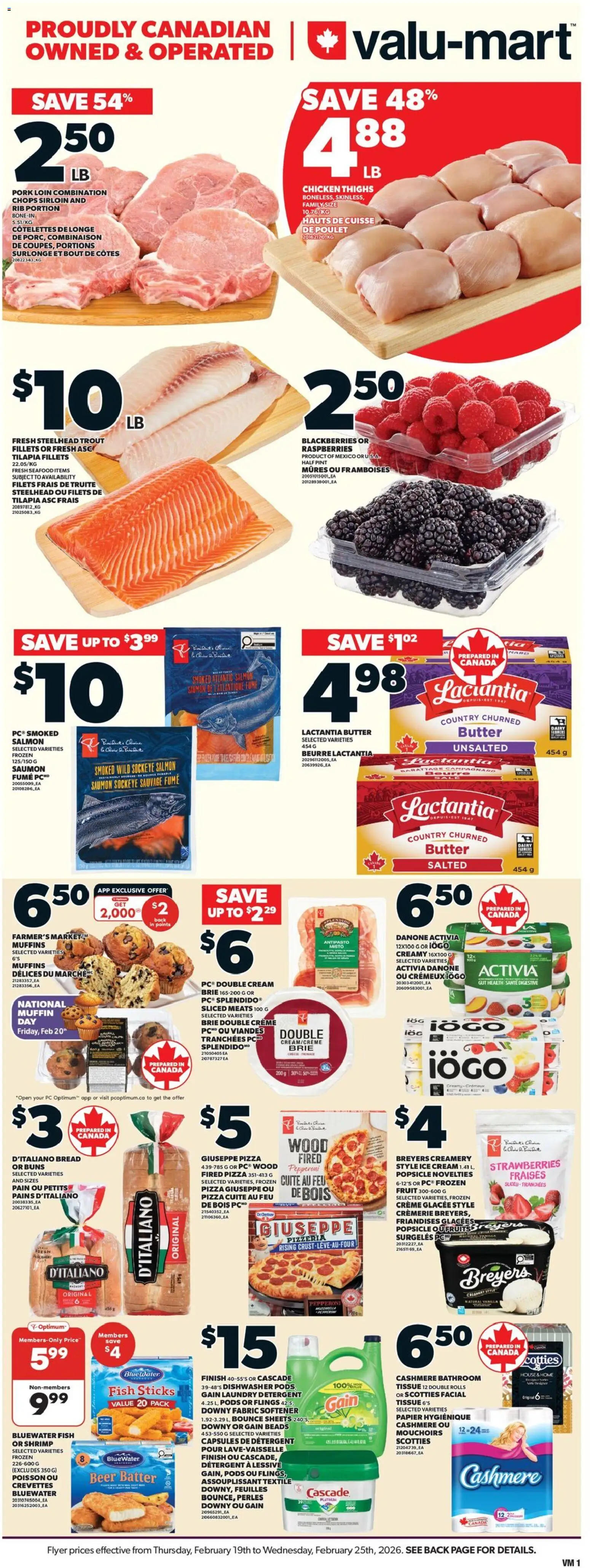 Valu Mart weekly flyer - page 1- valid from Feb 19, 2026