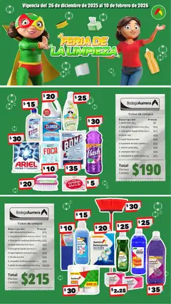 Bodega Aurrerá folleto Feria de la limpieza válido desde 26/12/2025