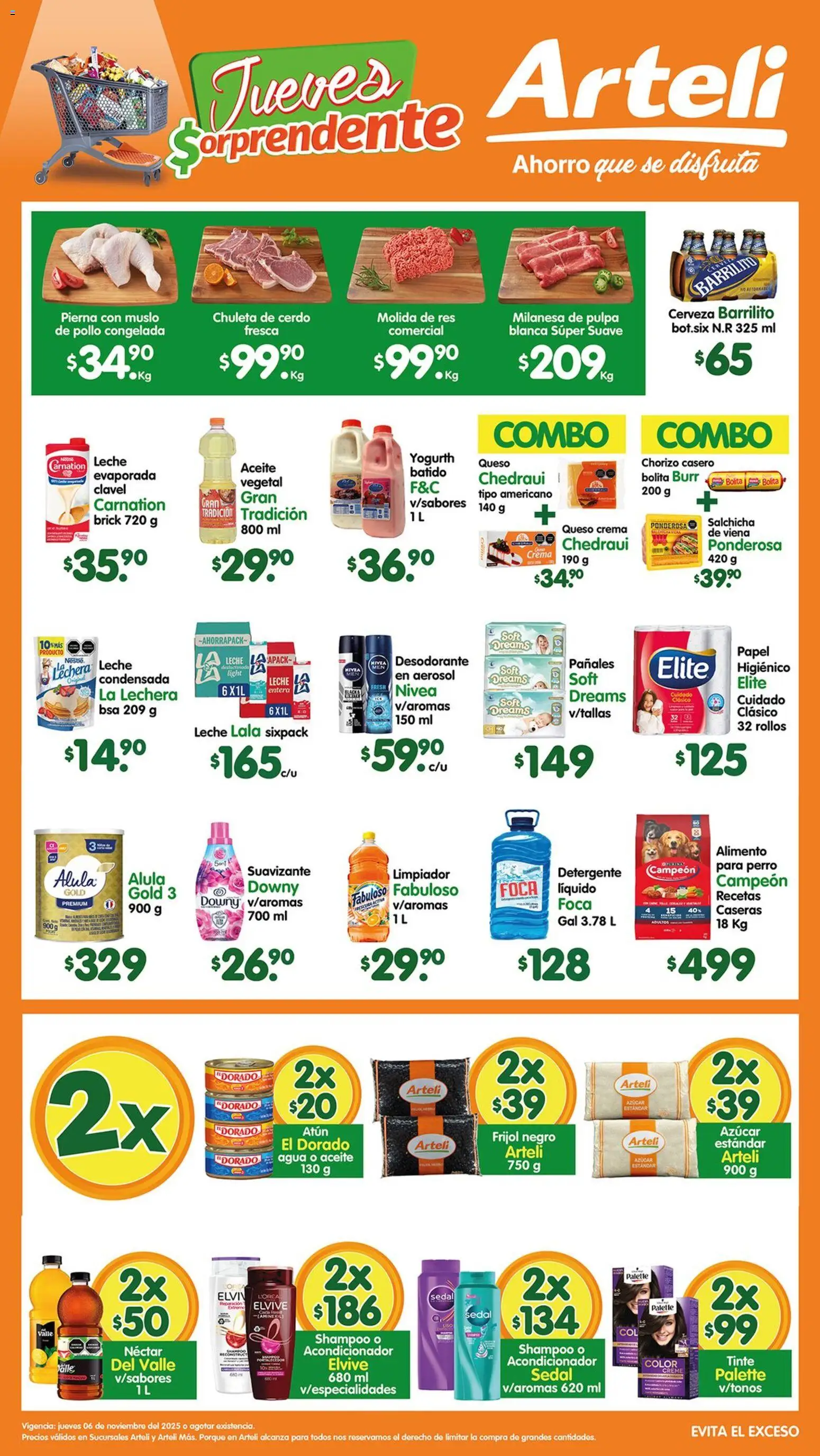 Arteli folleto Valles - página 1- válido desde 06/11/2025