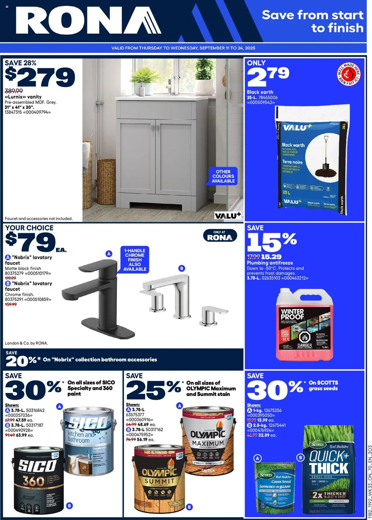 Rona weekly flyer / circulaire - page 1- valid from Sep 11, 2025