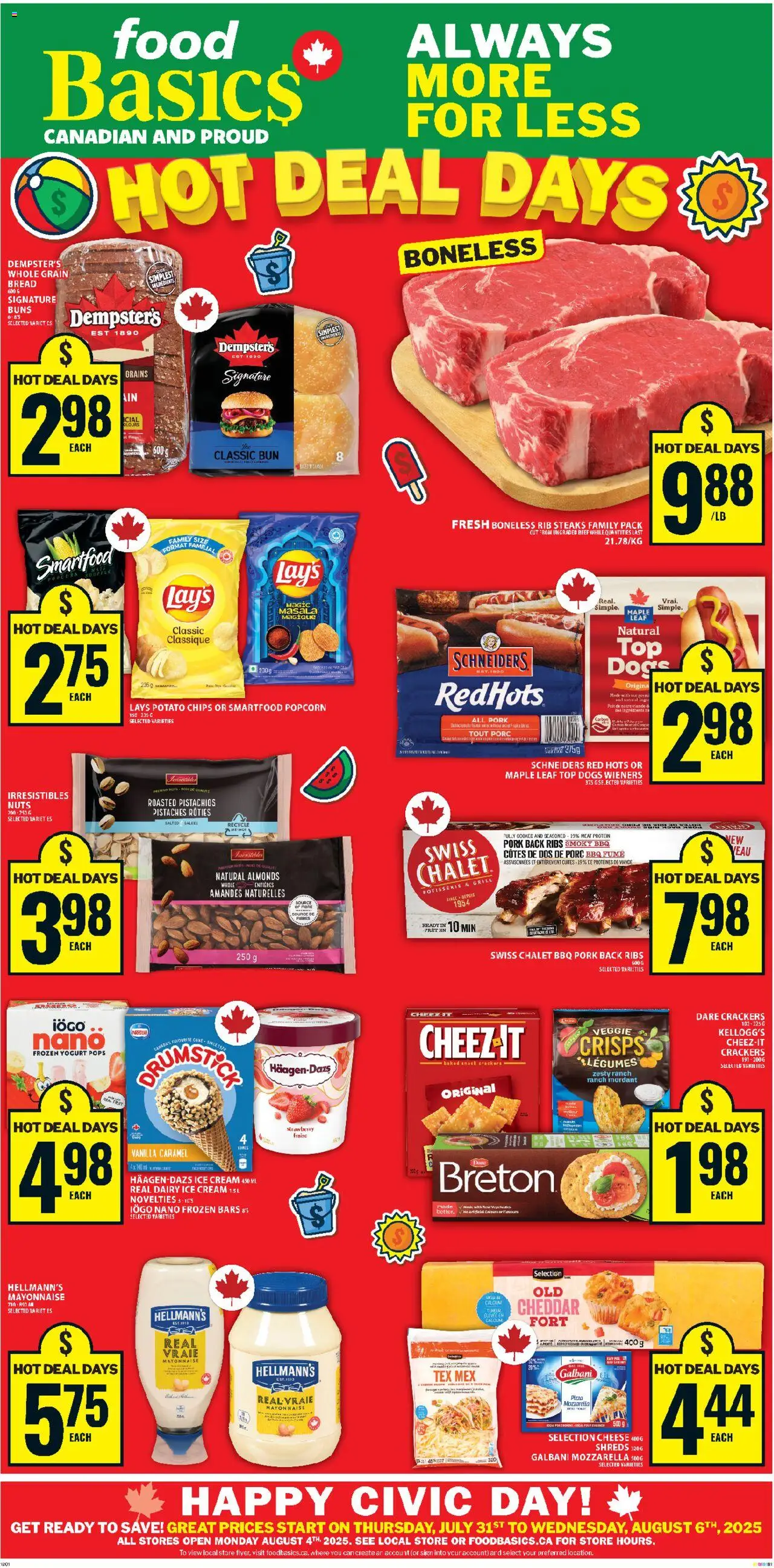 Food Basics weekly flyer / circulaire - page 1- valid from Jul 31, 2025