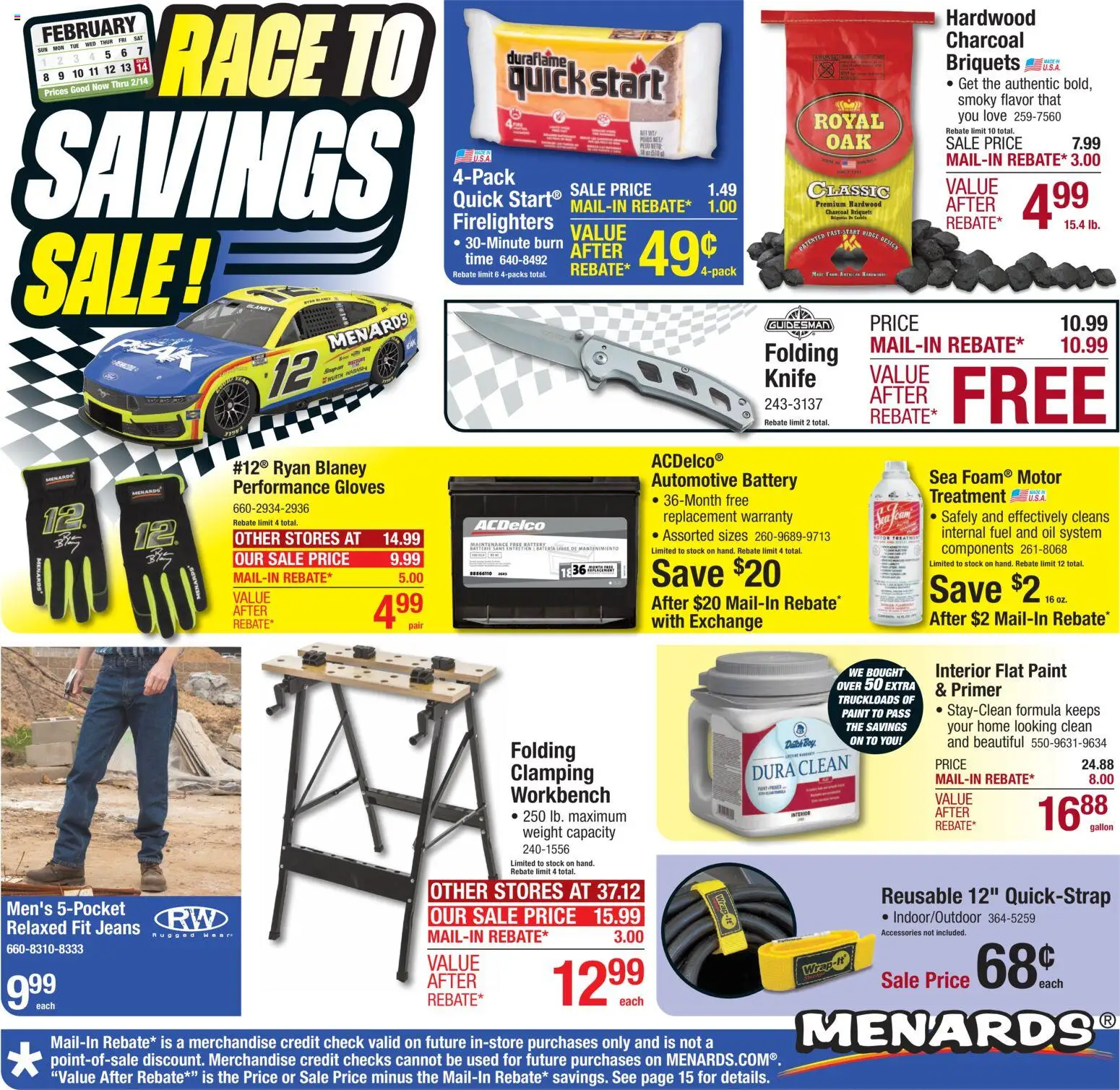 Menards Weekly Ad - page 1- valid from 02/04/2026