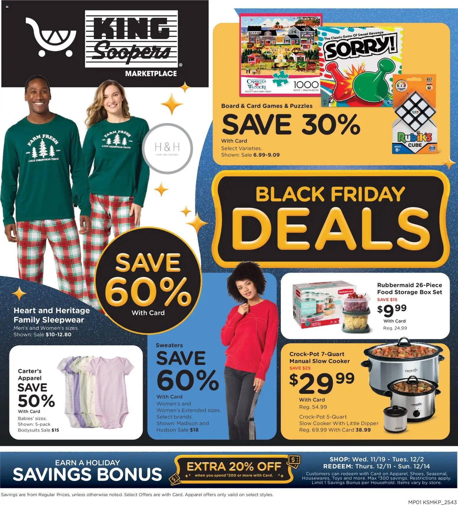 King Soopers Black Friday - page 1- valid from 11/28/2025