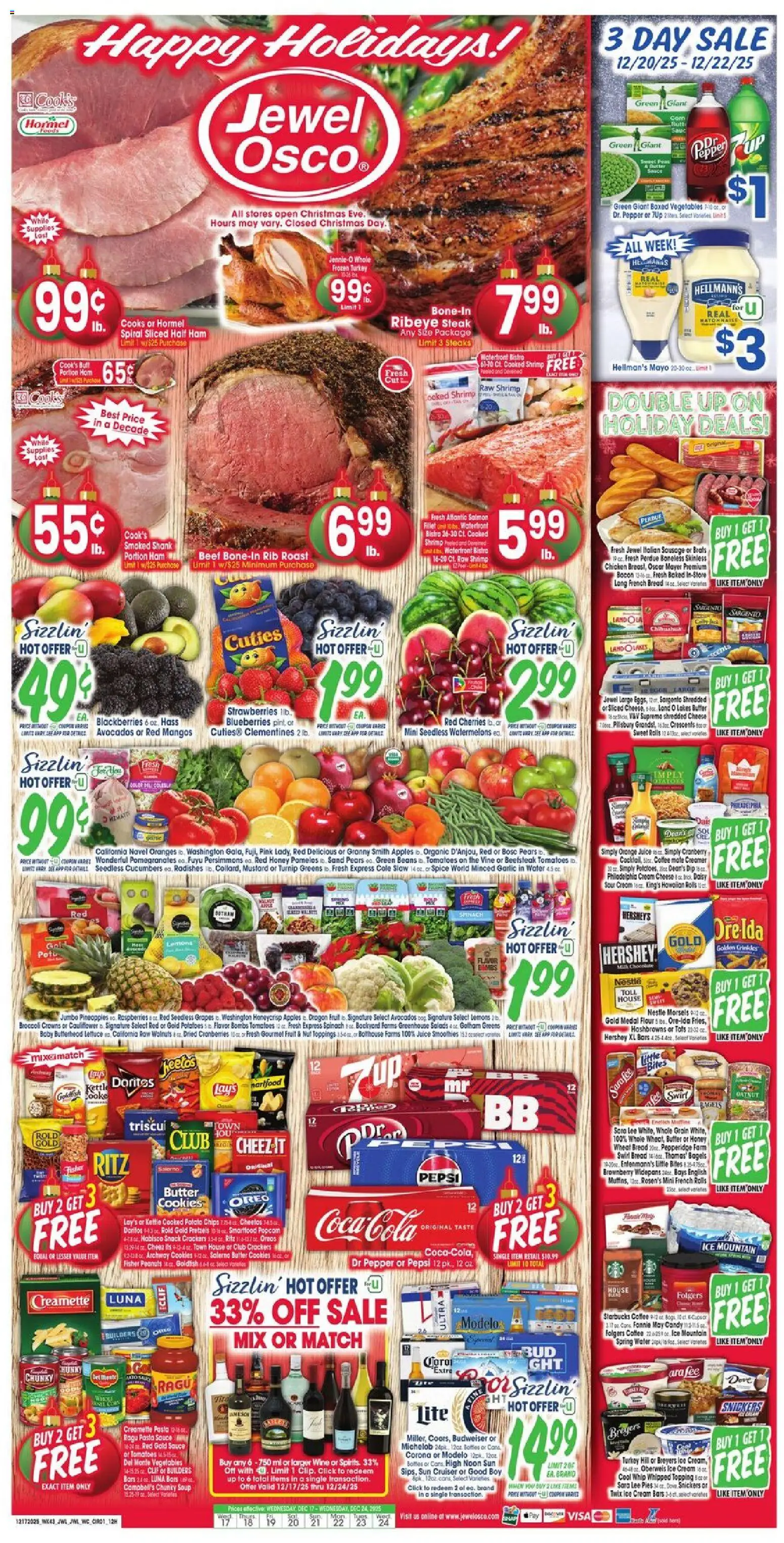 Jewel Osco Weekly Ad - page 1- valid from 12/17/2025