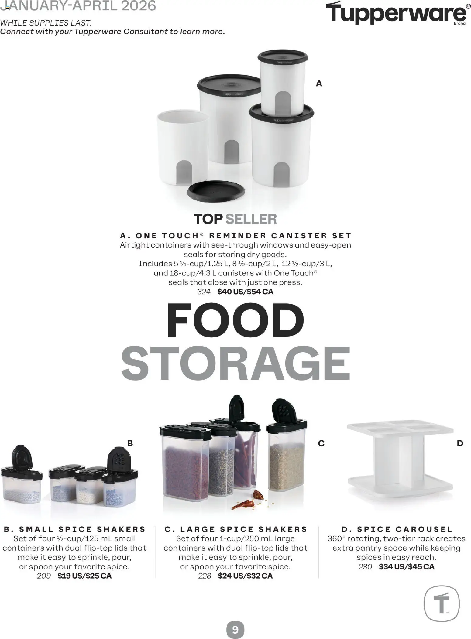 Tupperware flyer - page 9- valid from Jan 1, 2026