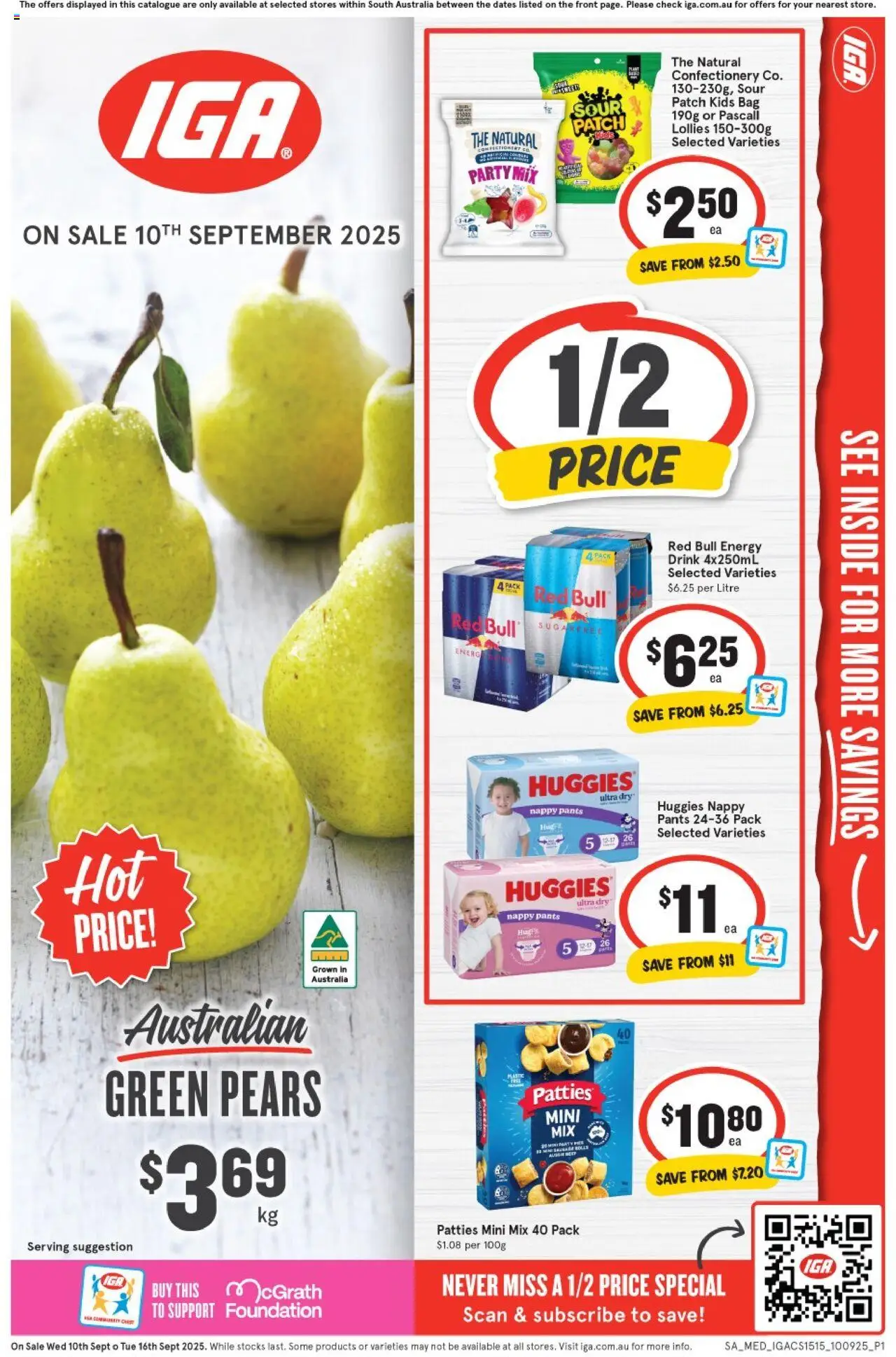 IGA Catalogue SA - page 1- valid from 10/09/2025