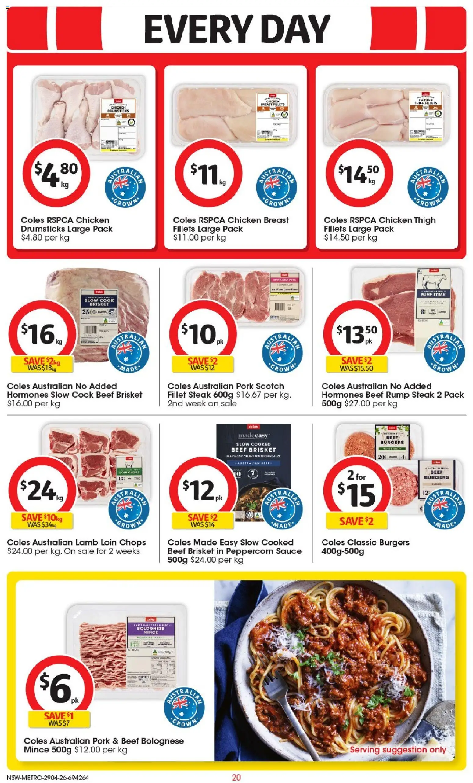 Coles catalogue  - page 20- valid from 29/04/2026