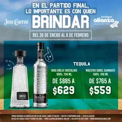 Bodegas Alianza catálogo Super Descuentos José Cuervo válido desde 26/01/2026