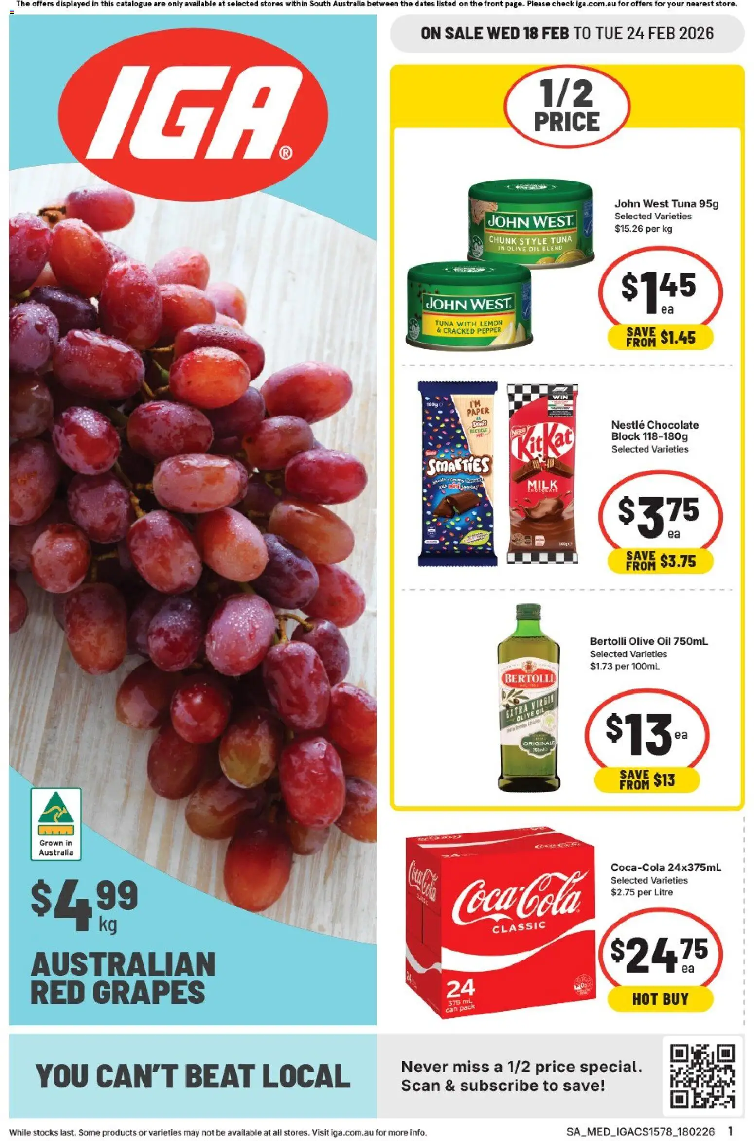 IGA Catalogue SA - page 1- valid from 18/02/2026