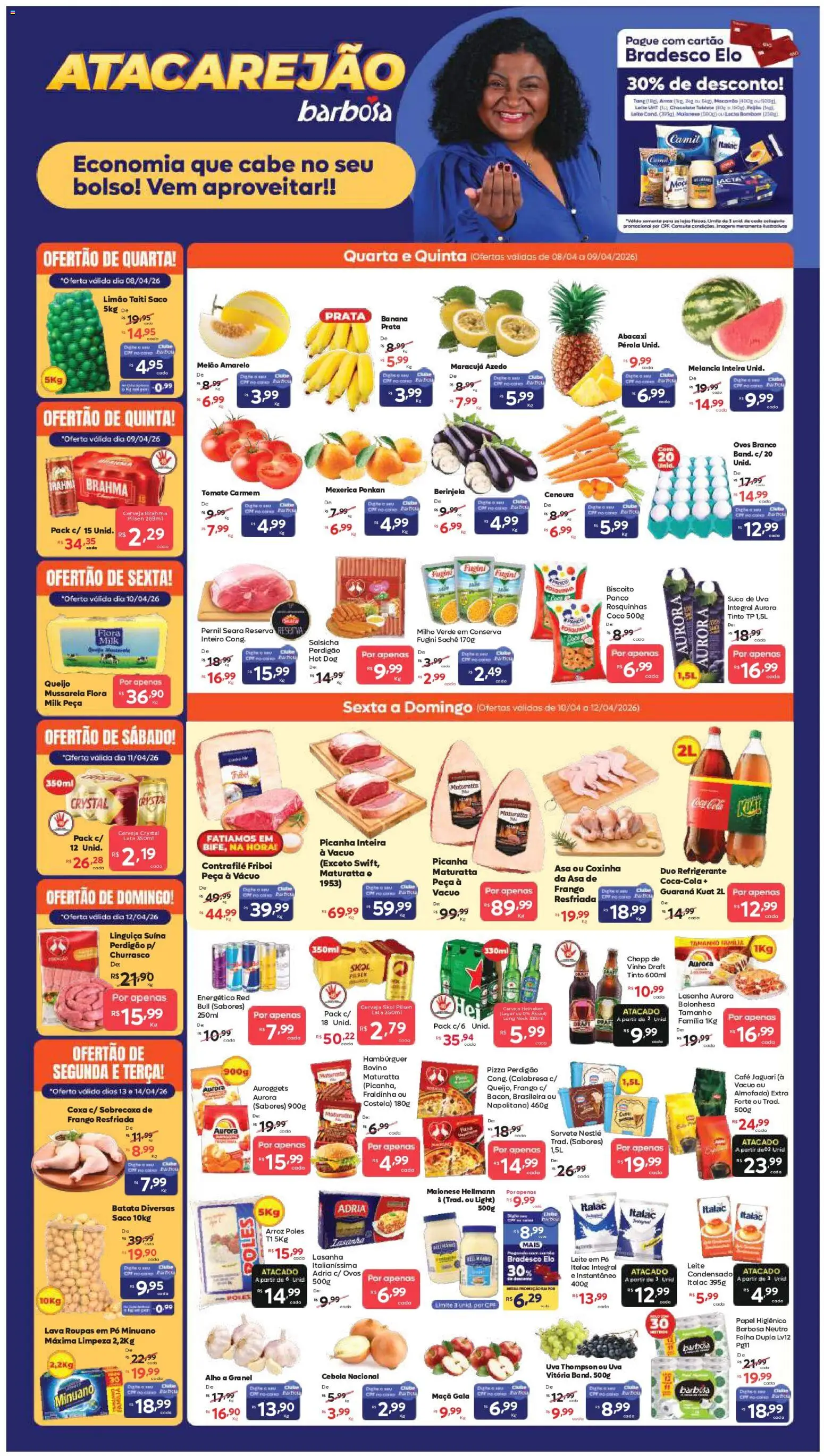 Barbosa Supermercados - Ofertas da semana - página 1- válido a partir de 08/04/2026
