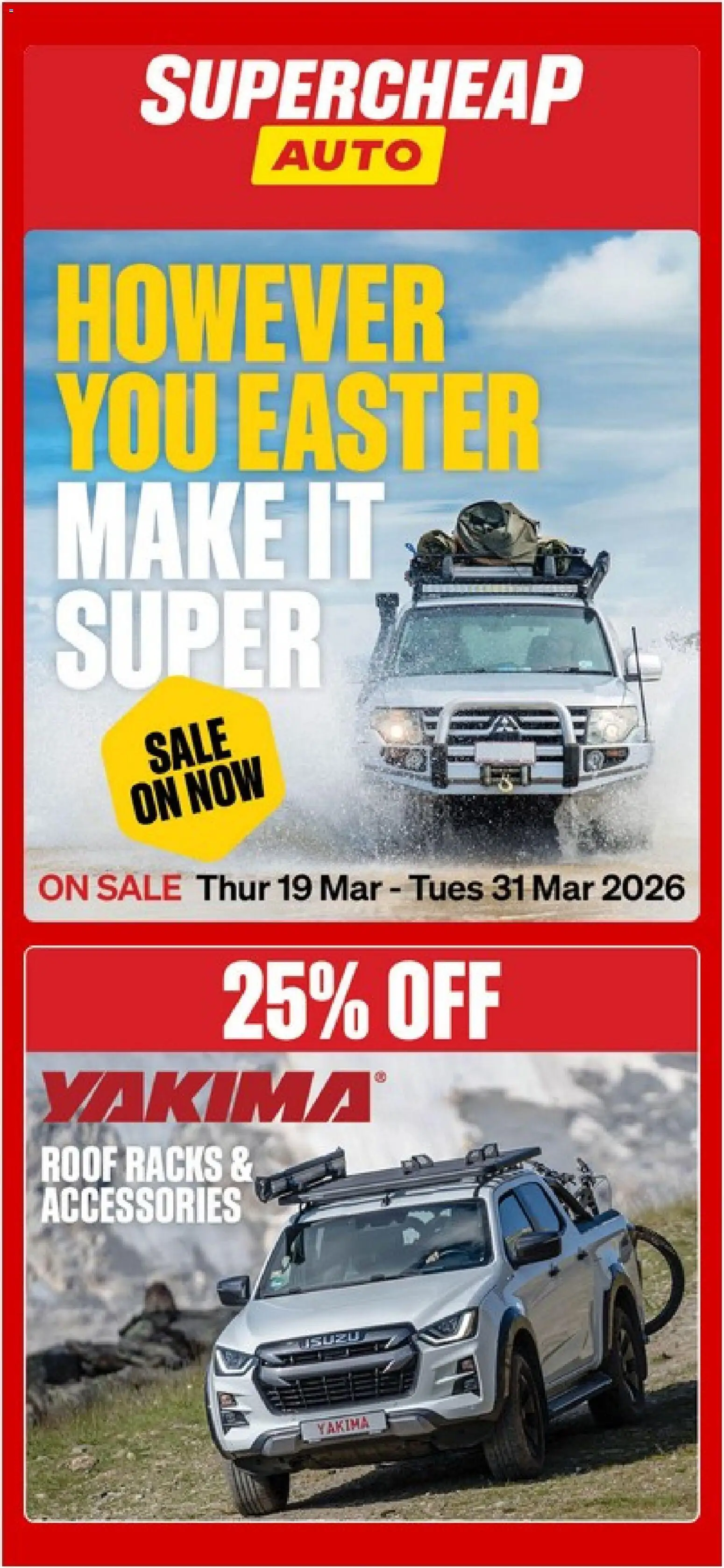 Supercheap Auto catalogue - page 1- valid from 19/03/2026
