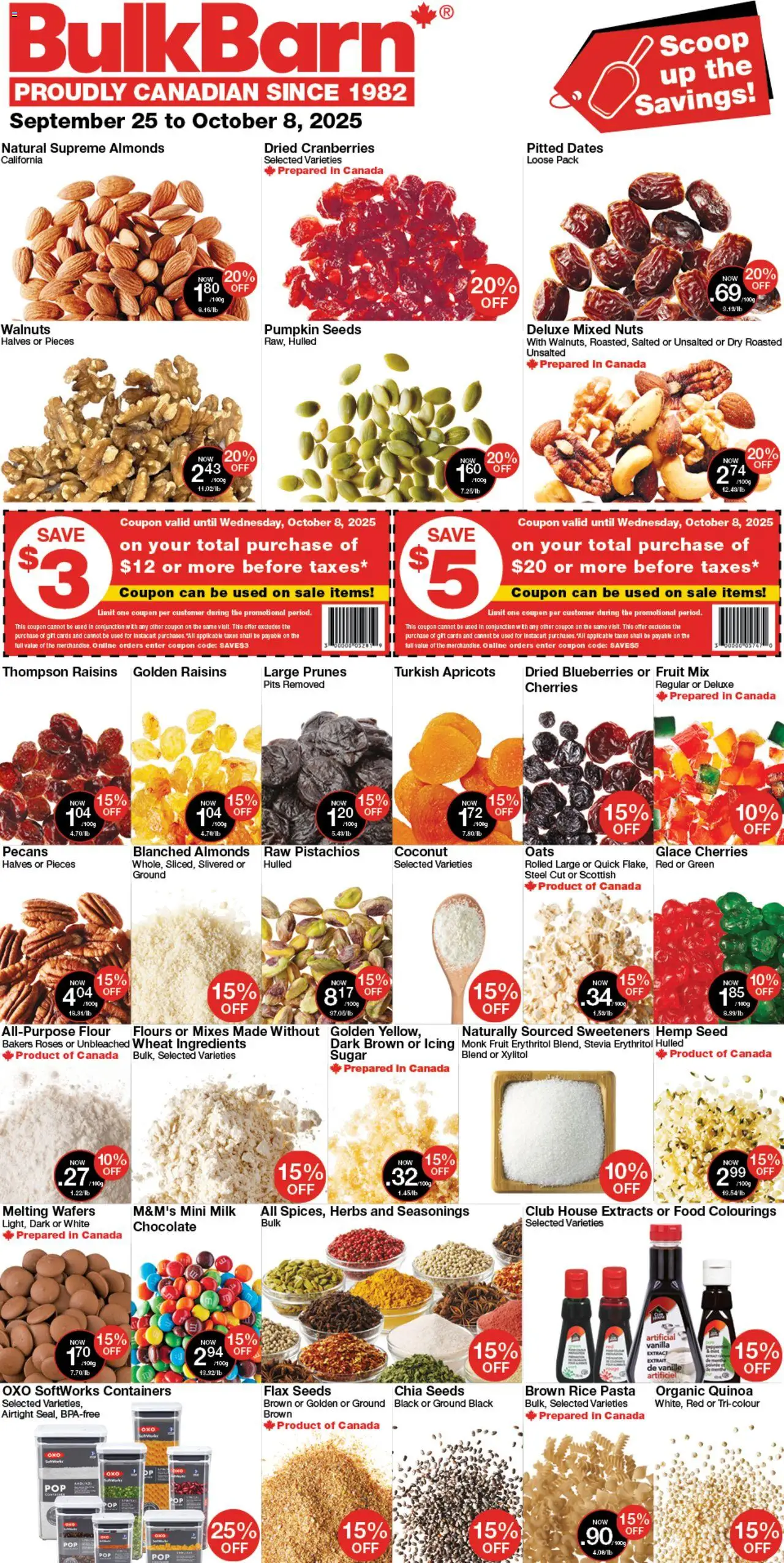 Bulk Barn weekly flyer - page 1- valid from Sep 25, 2025