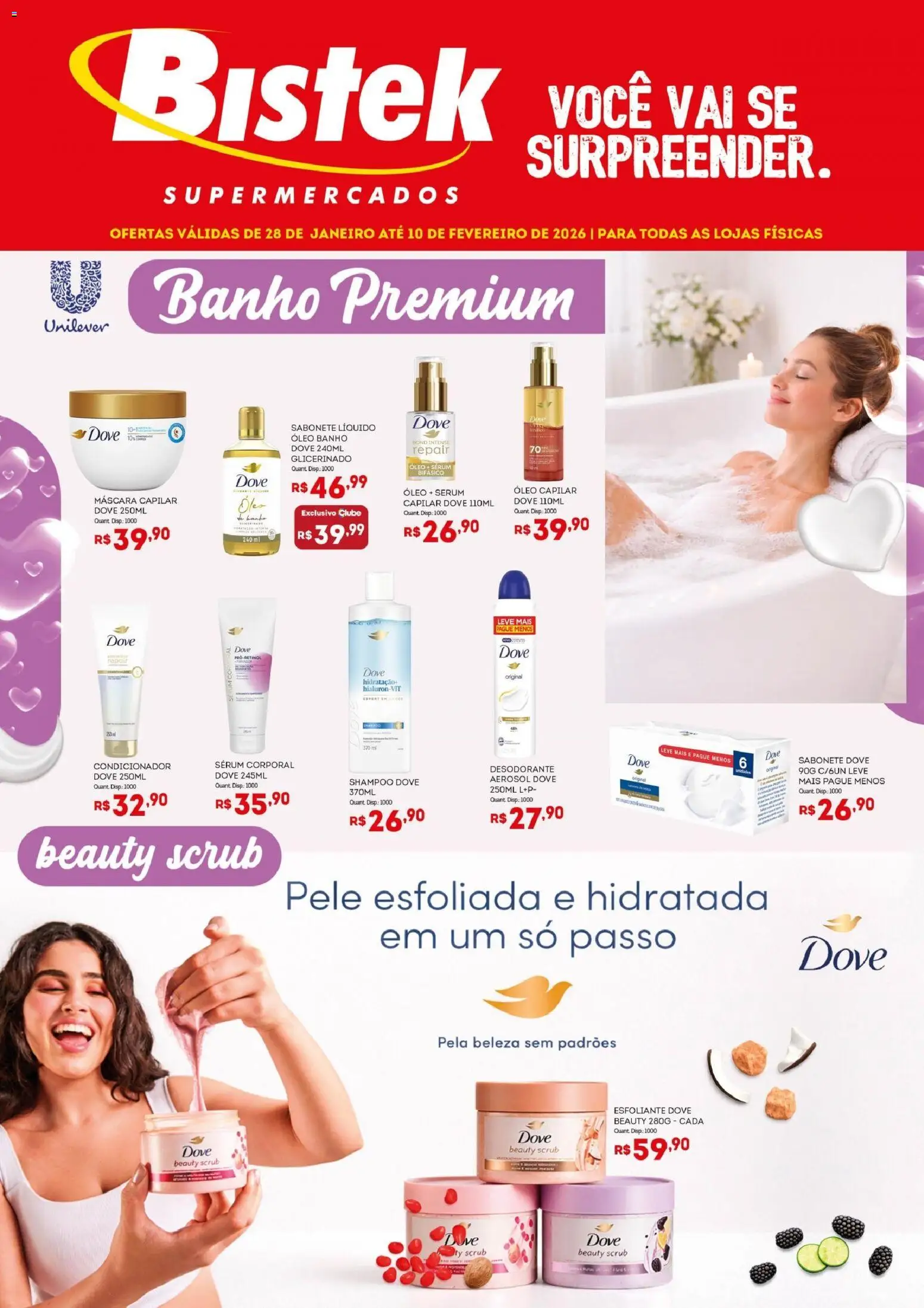 Bistek Supermercados - Ofertas Unilever  - página 1- válido a partir de 28/01/2026
