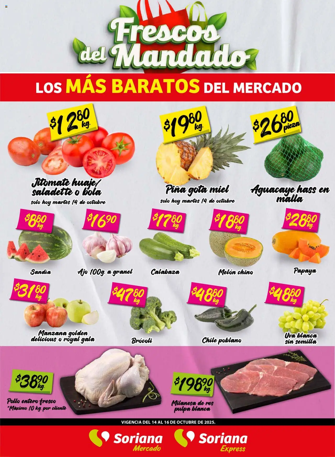 Soriana - Frescos del Mandado Mercado: Saltillo - página 1- válido desde 14/10/2025