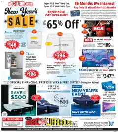 Preview ABC Warehouse Weekly Ad valid from 12/28/2025