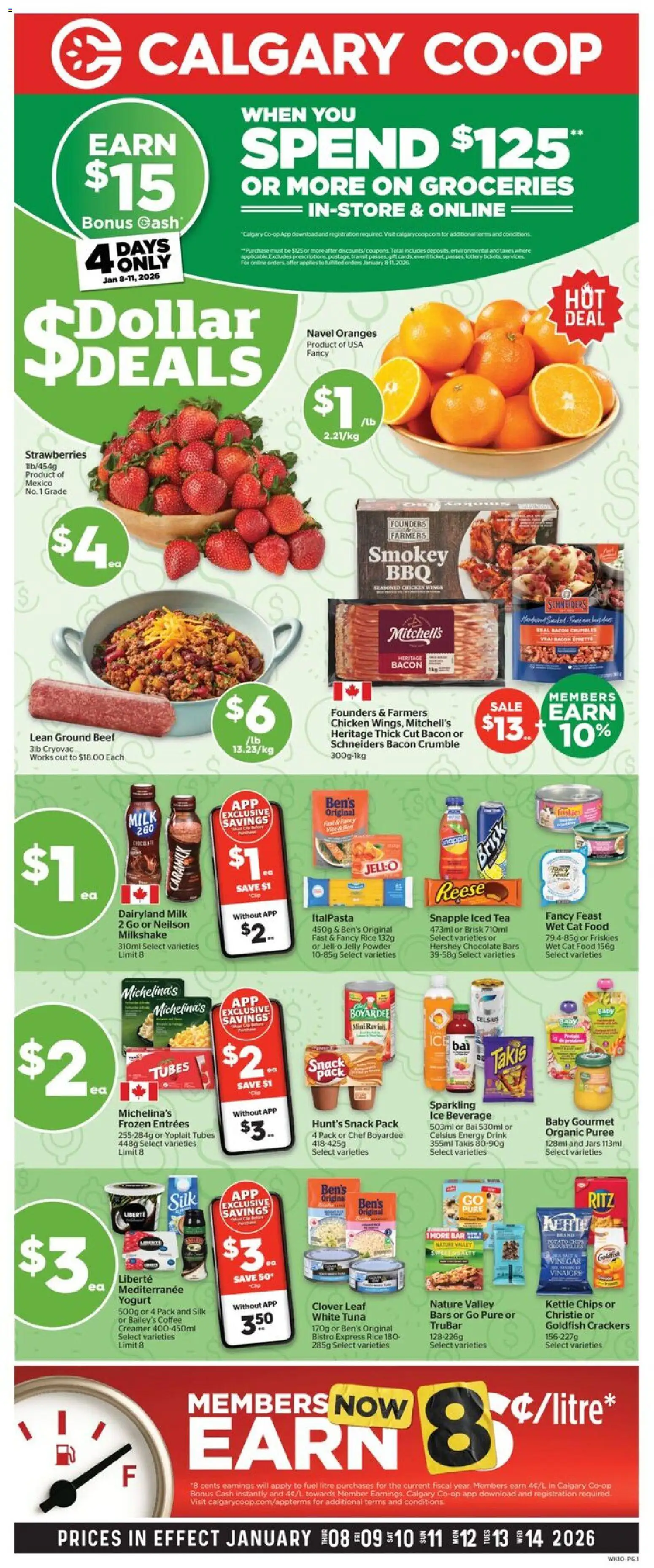 Calgary Co-op weekly flyer / circulaire - page 1- valid from Jan 8, 2026