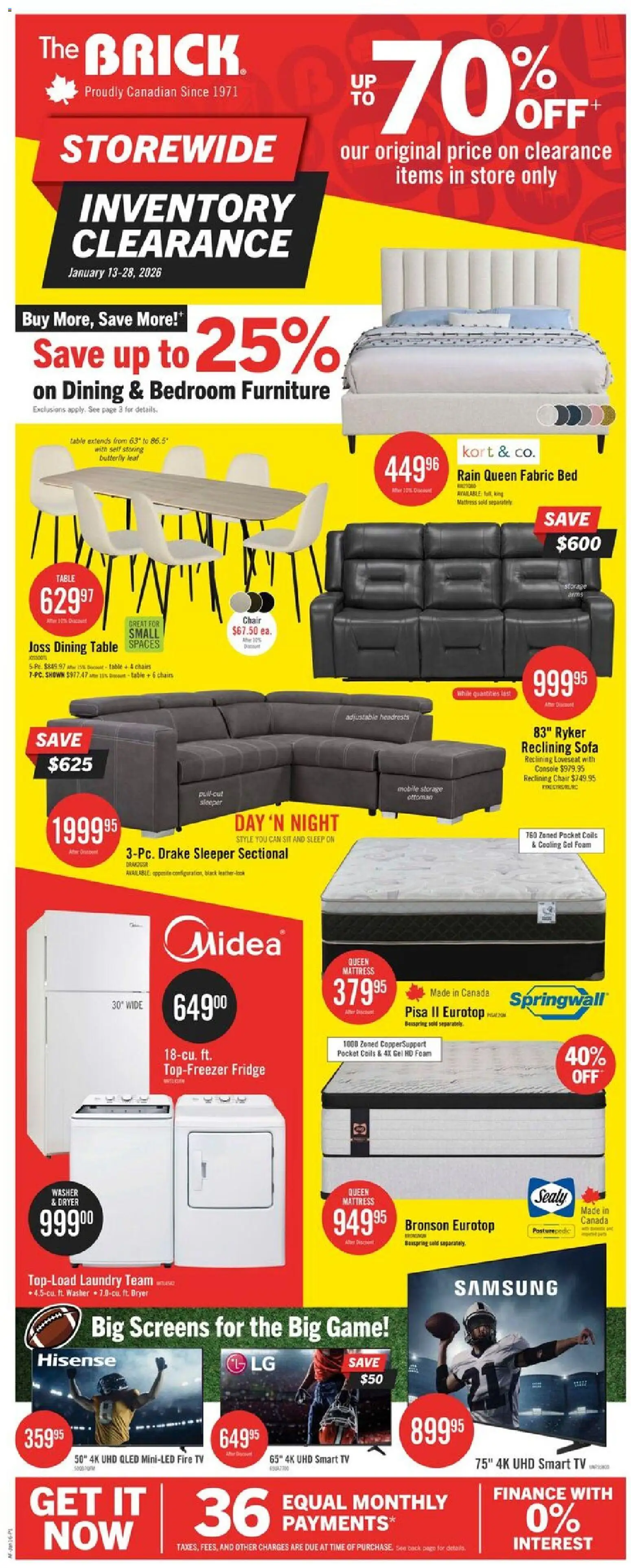 The Brick weekly flyer / circulaire - page 3- valid from Jan 13, 2026