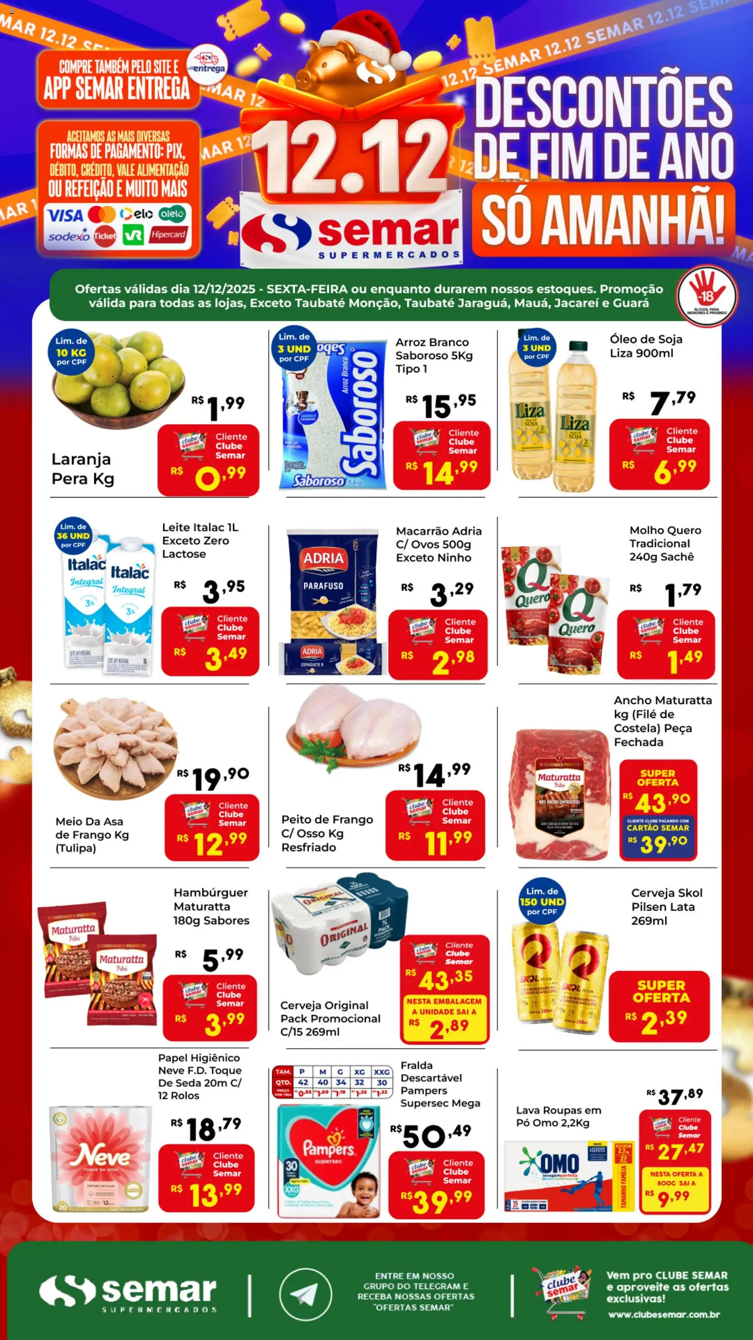Semar Supermercado - Ofertas do Dia - página 1- válido a partir de 12/12/2025
