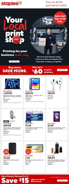 Preview Staples weekly flyer / circulaire valid from Feb 6, 2026