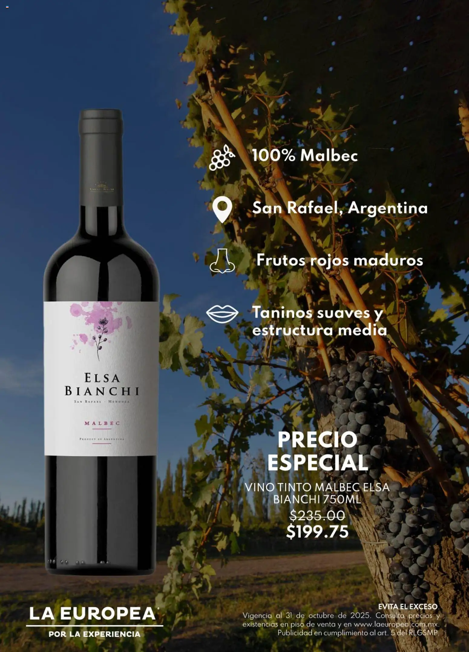 La Europea catálogo Elsa Bianchi Malbec - página 1- válido desde 27/10/2025