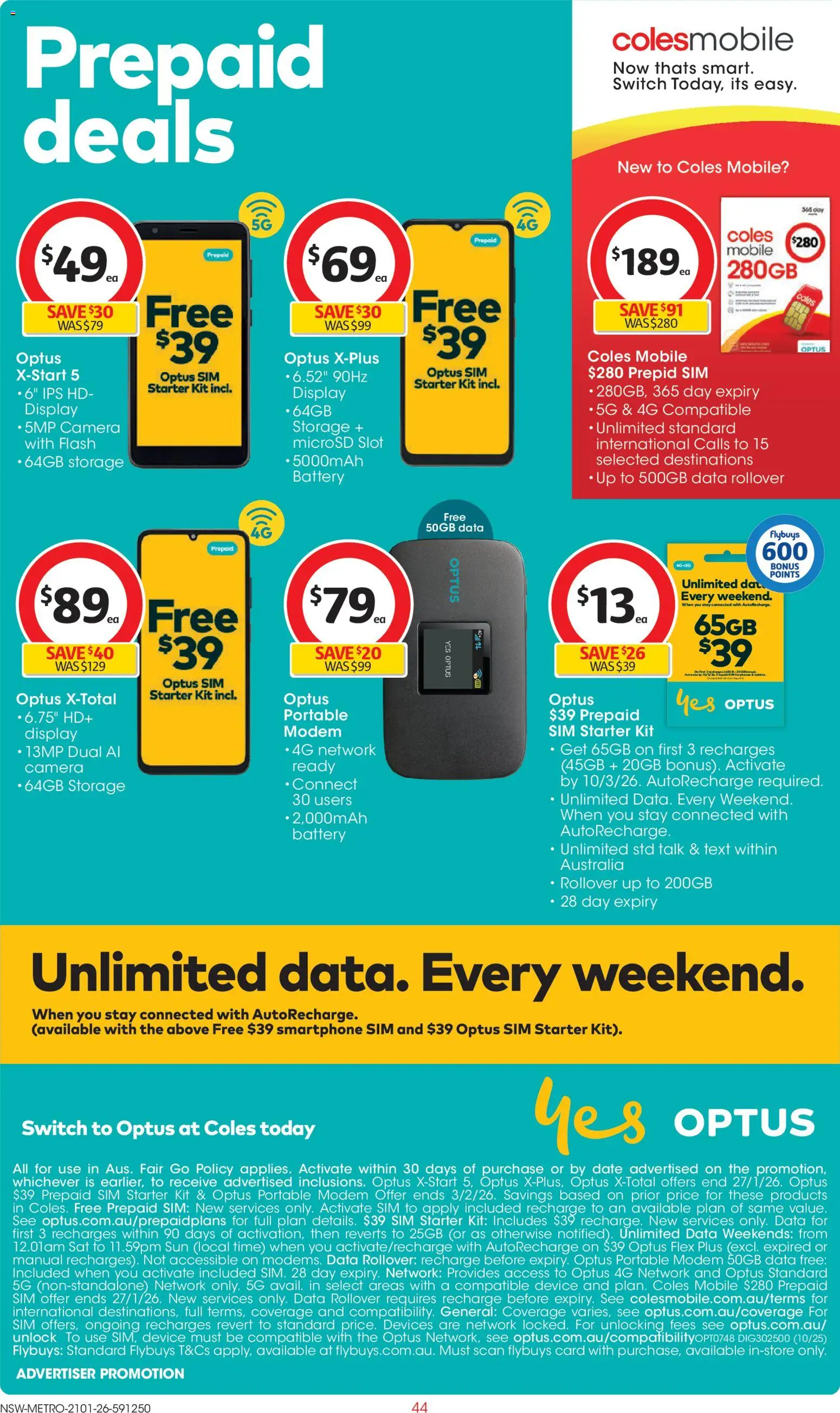 Coles  Catalogue  - page 44- valid from 21/01/2026