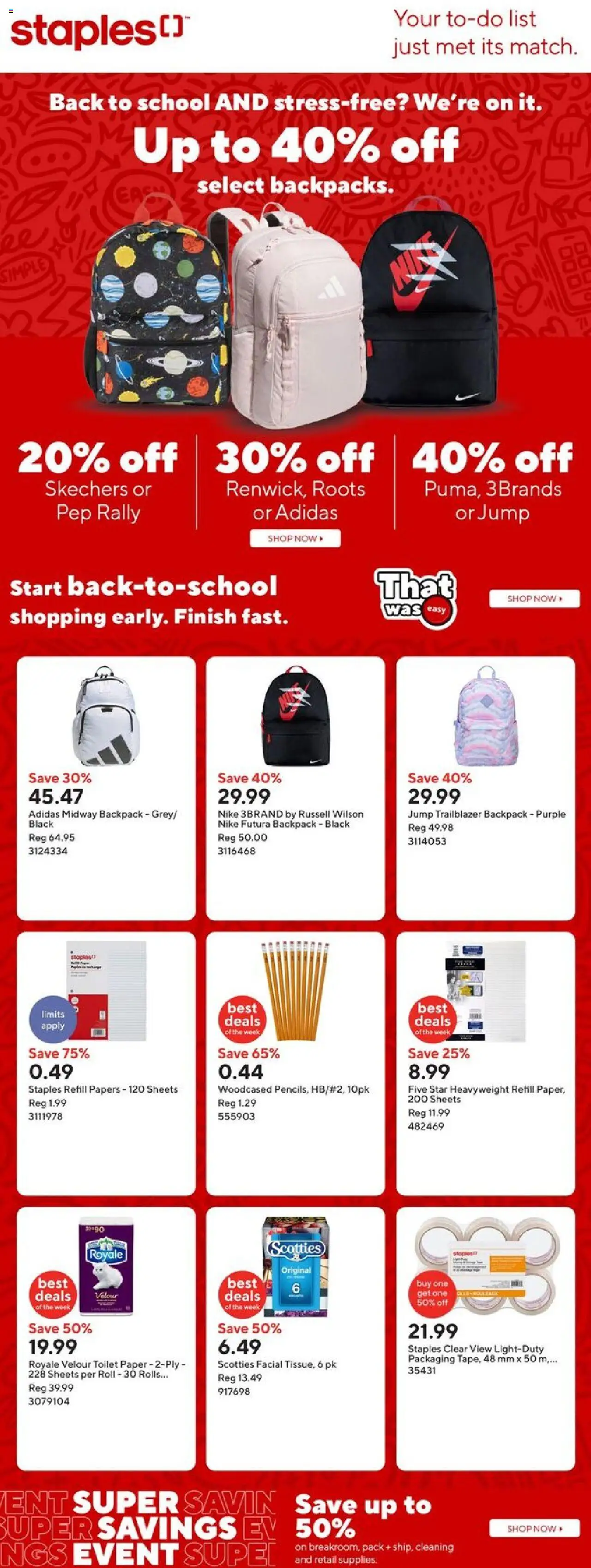 Staples weekly flyer / circulaire - page 1- valid from Jul 18, 2025
