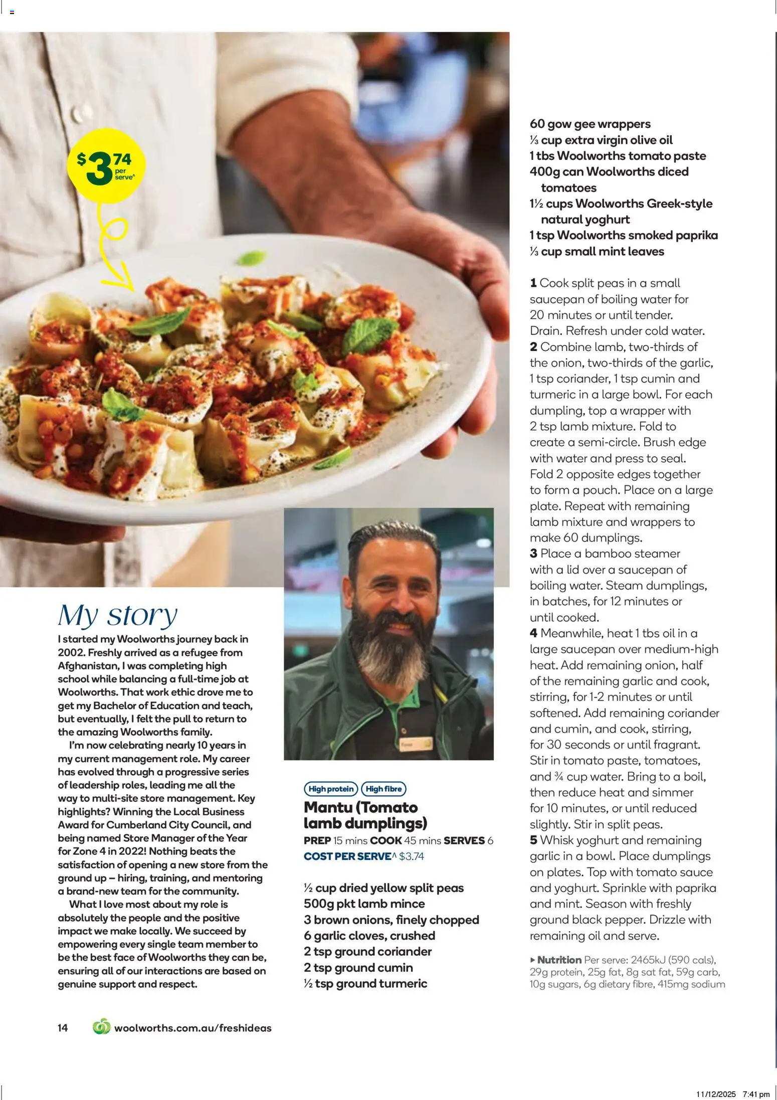 Woolworths Fresh Ideas Magazine - page 14- valid from 14/01/2026