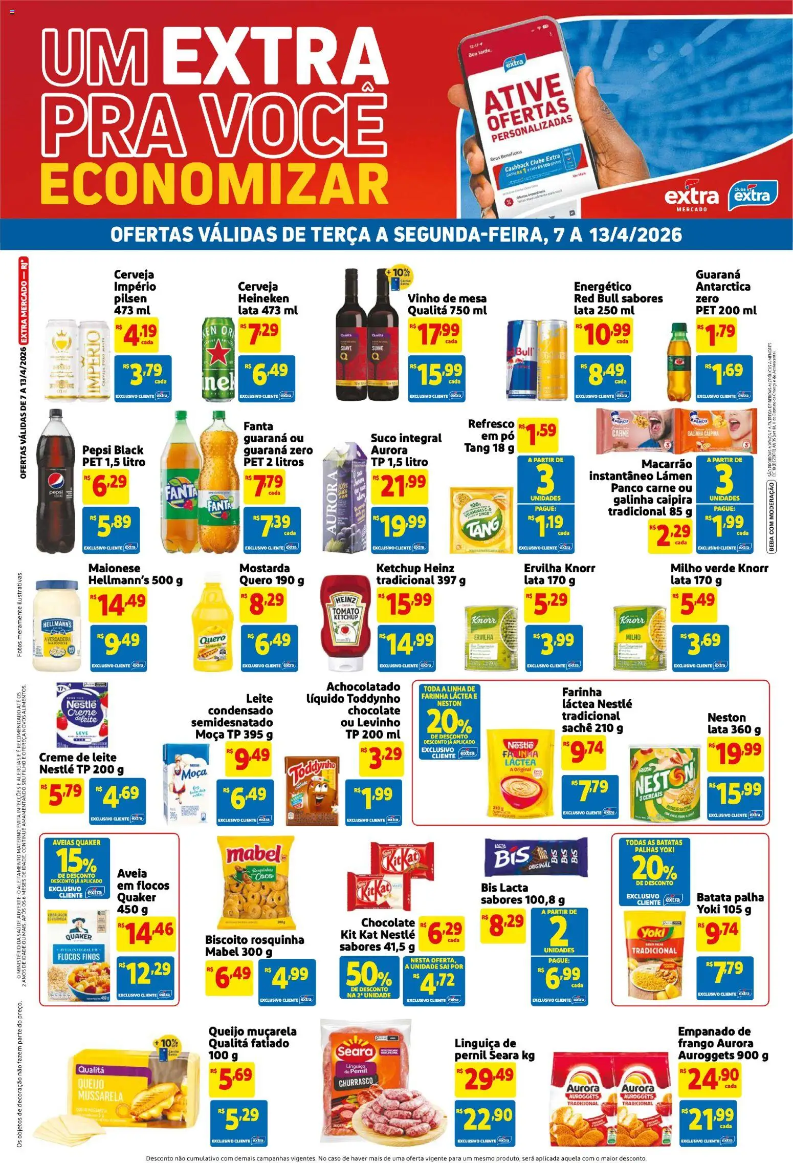 Extra ofertas de Mercado Semanal - página 1- válido a partir de 07/04/2026
