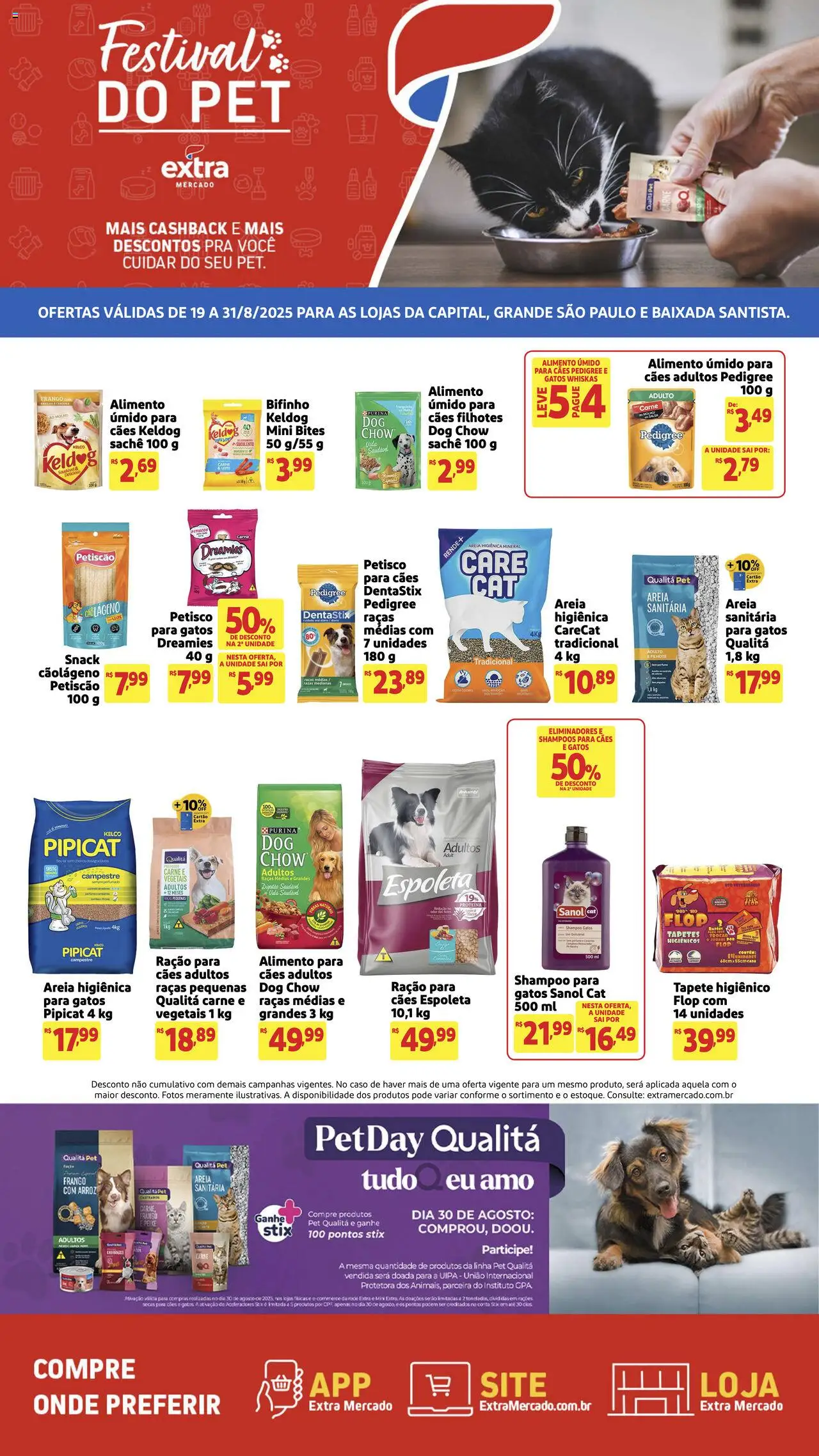 Extra - Ofertas Festival Pet - página 1- válido a partir de 19/08/2025
