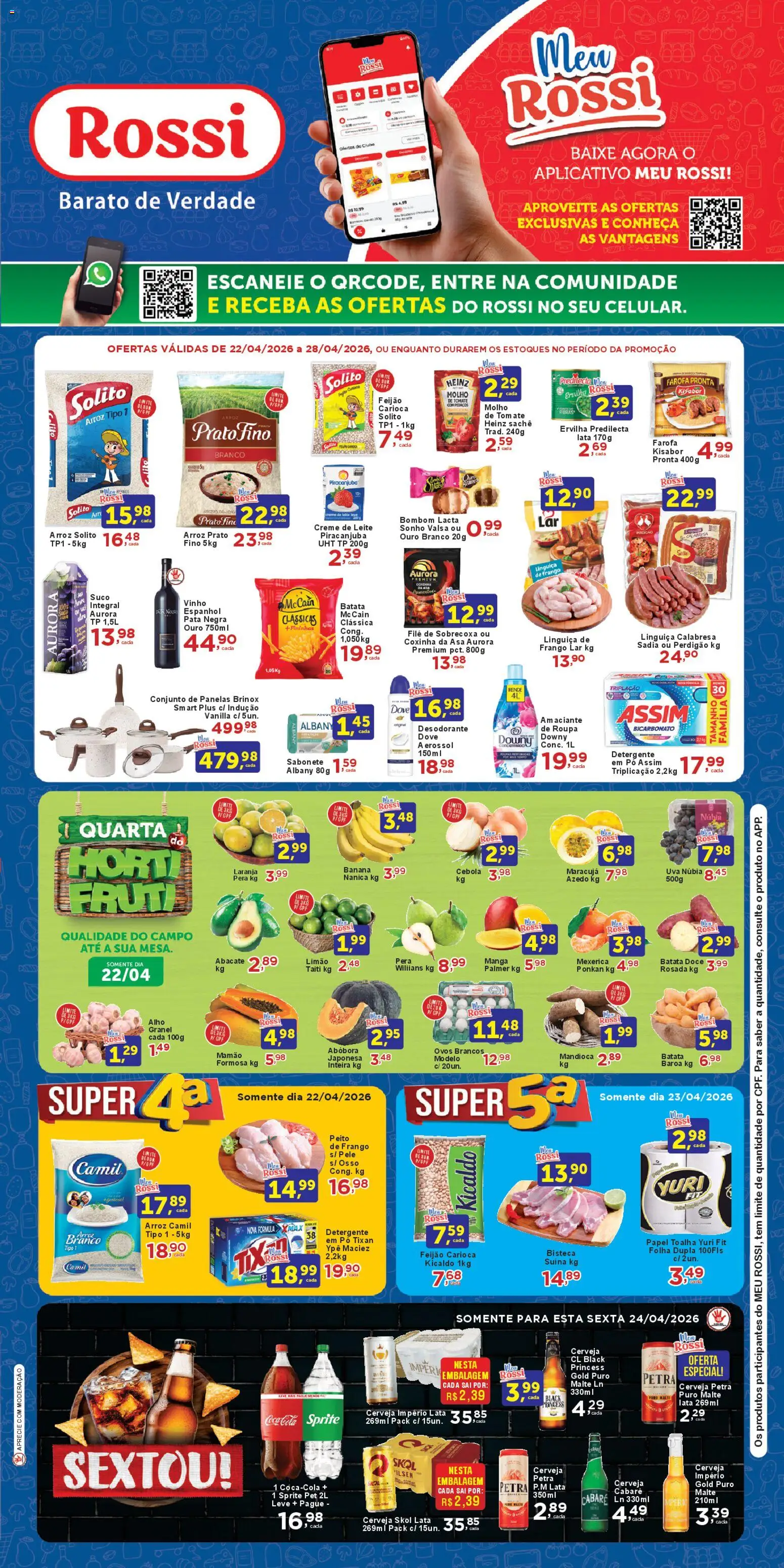 Rossi Supermercados - Ofertas da semana - página 1- válido a partir de 22/04/2026

