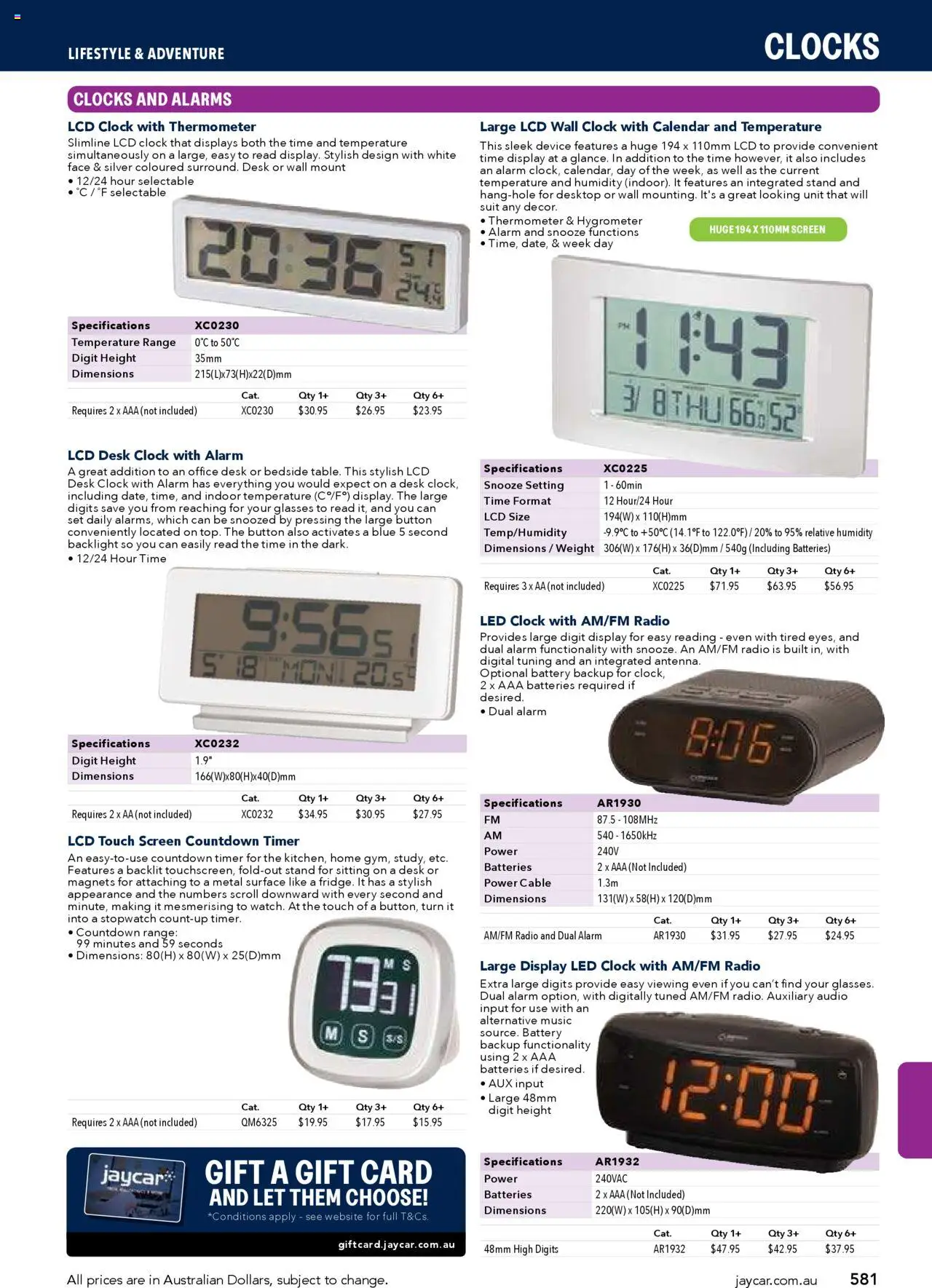 Jaycar Engineering & Scientific Catalogue 2025/2026  - page 581- valid from 09/07/2025