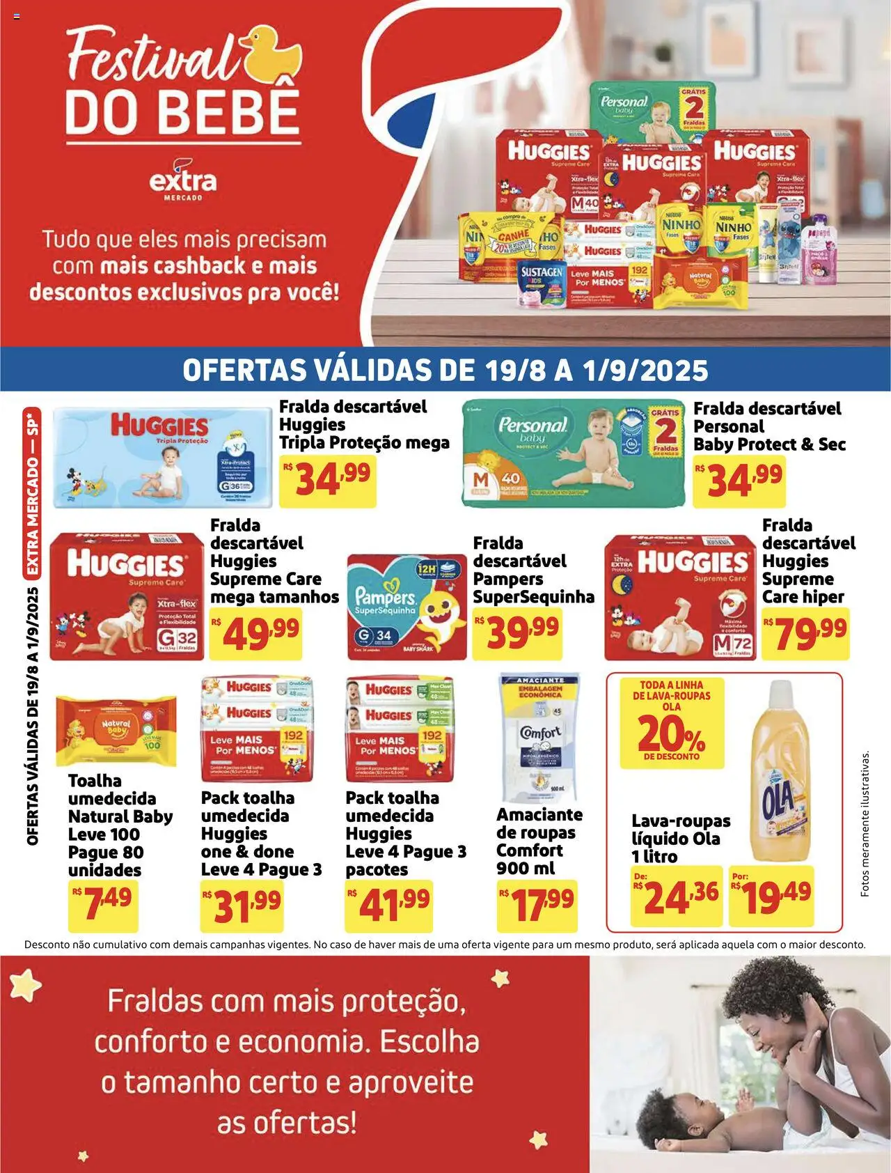 Extra - Ofertas Festival do Bebê - página 1- válido a partir de 19/08/2025
